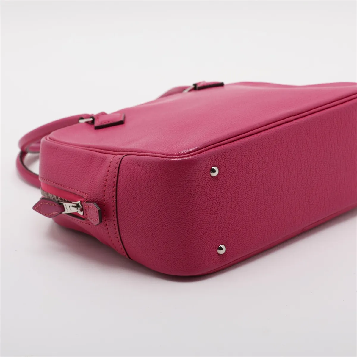 Hermès Plume 20 Chevre Rose Shocking Silver Hardware K: 2007 — view 4