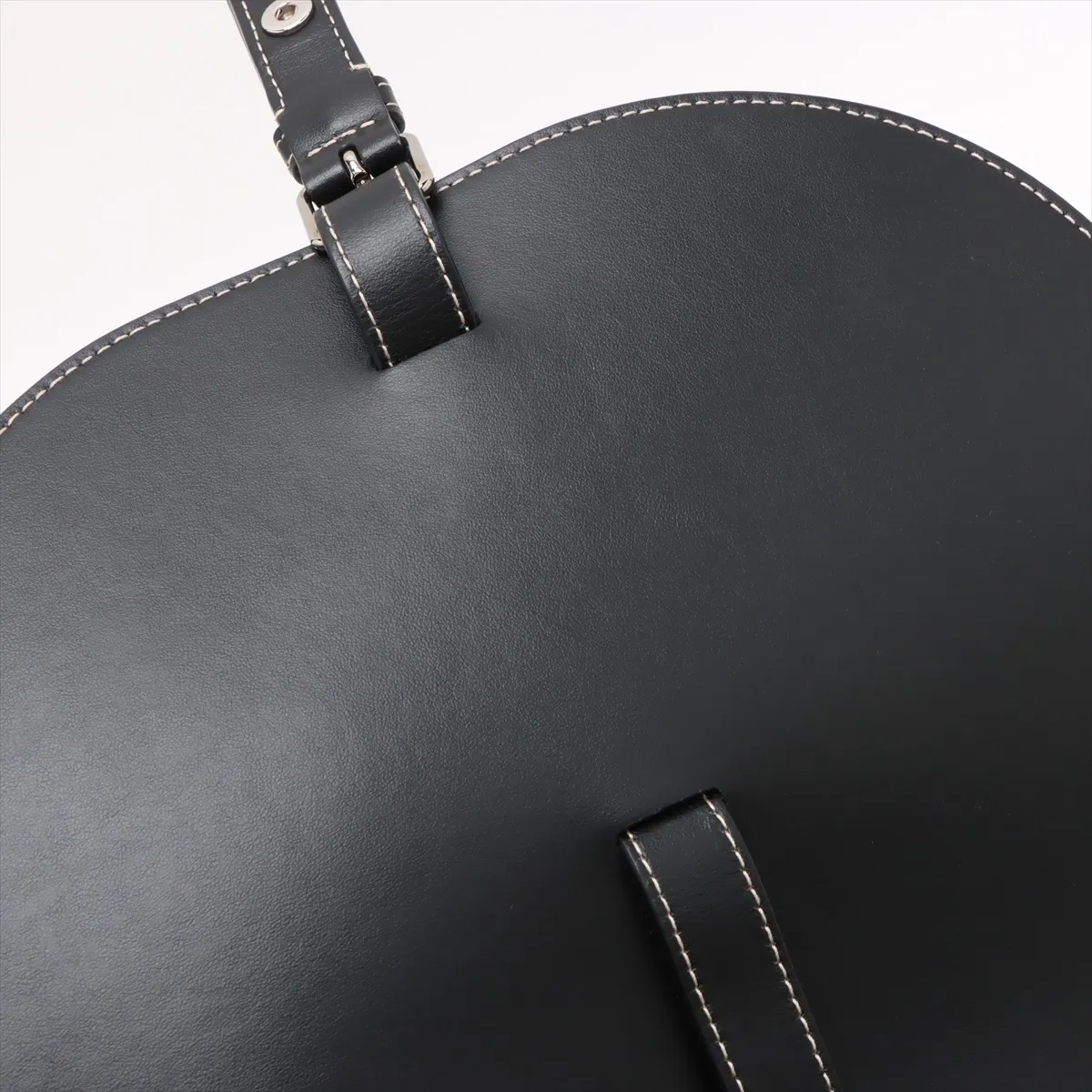 nylon x leather backpack/rucksack black — view 13