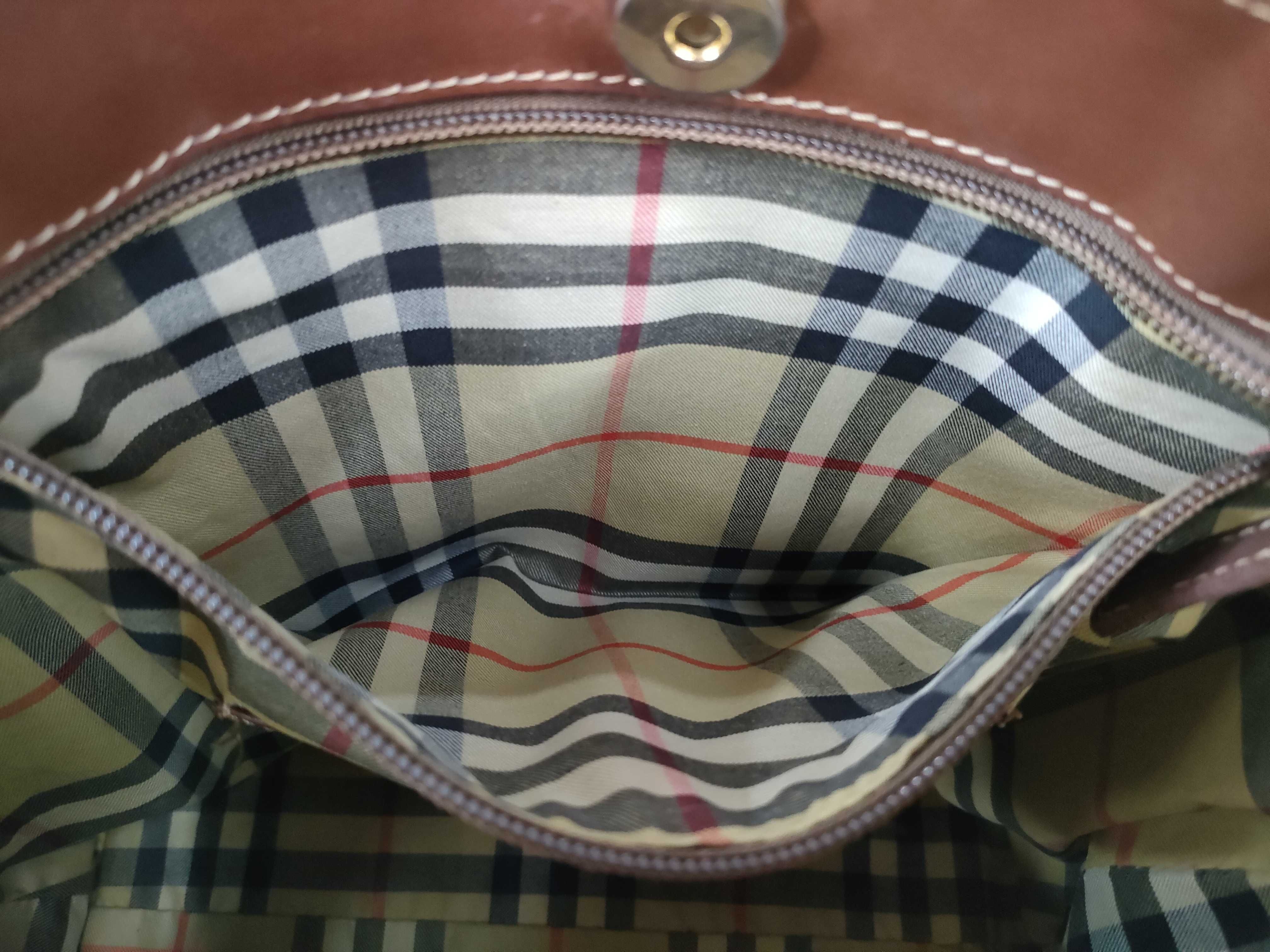 Leather Handbag with Nova Check Interior — view 11