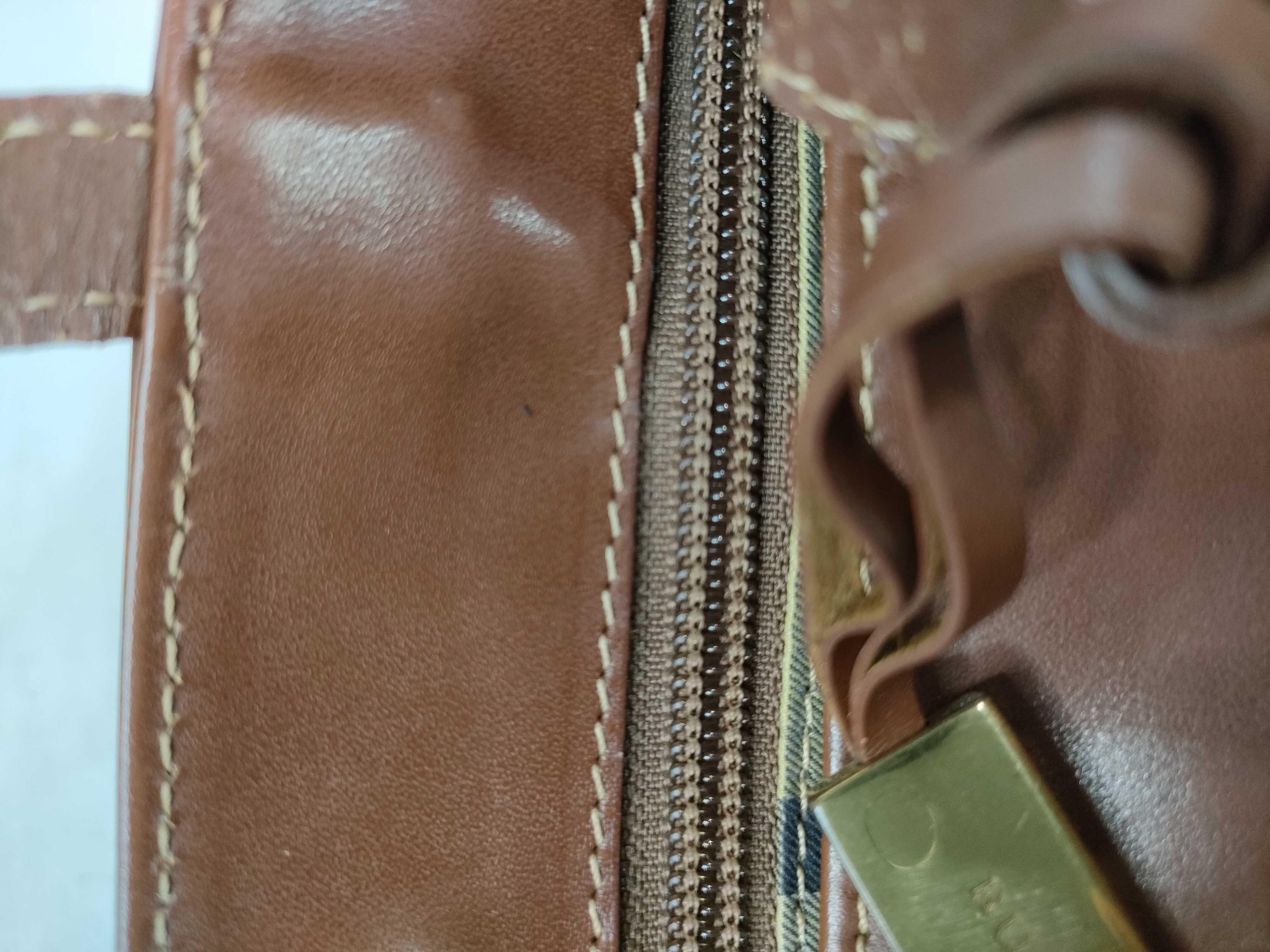 Leather Handbag with Nova Check Interior — view 6