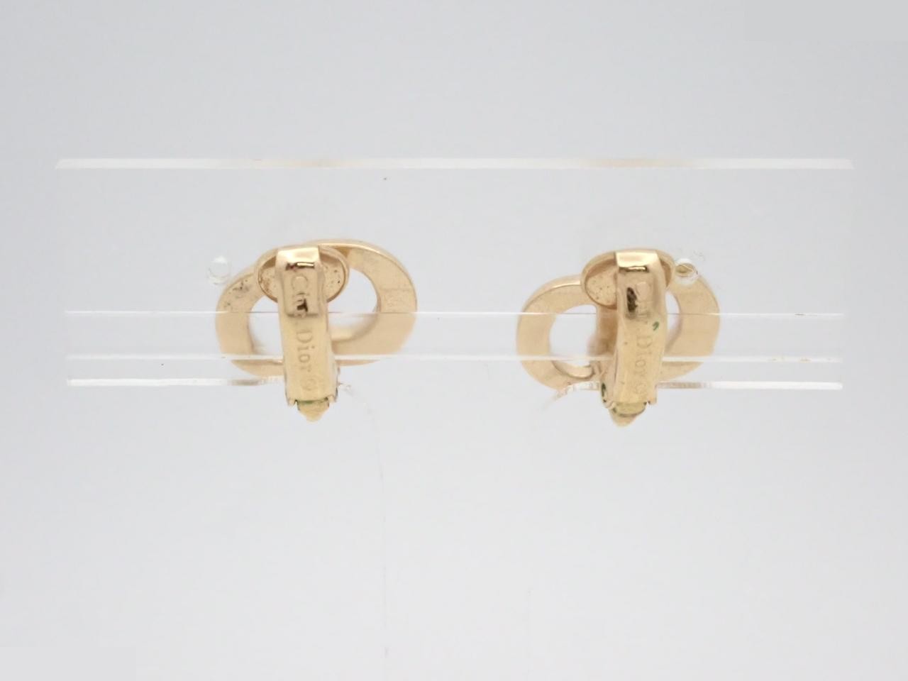 CD logo earrings, gold — view 2