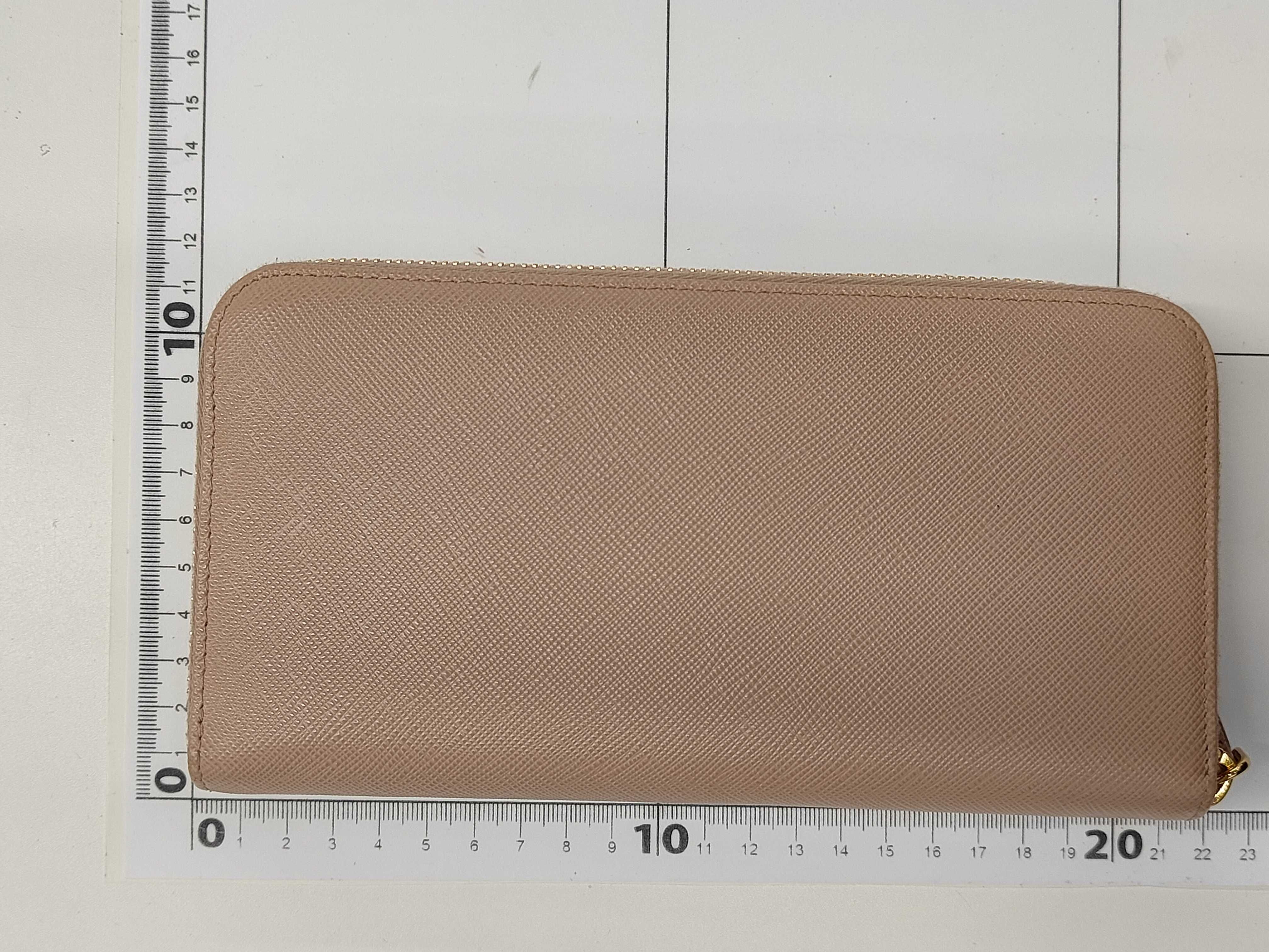 Long Wallet, Round, Saffiano Leather, Pink Beige, 1ML506 Wallet — view 2