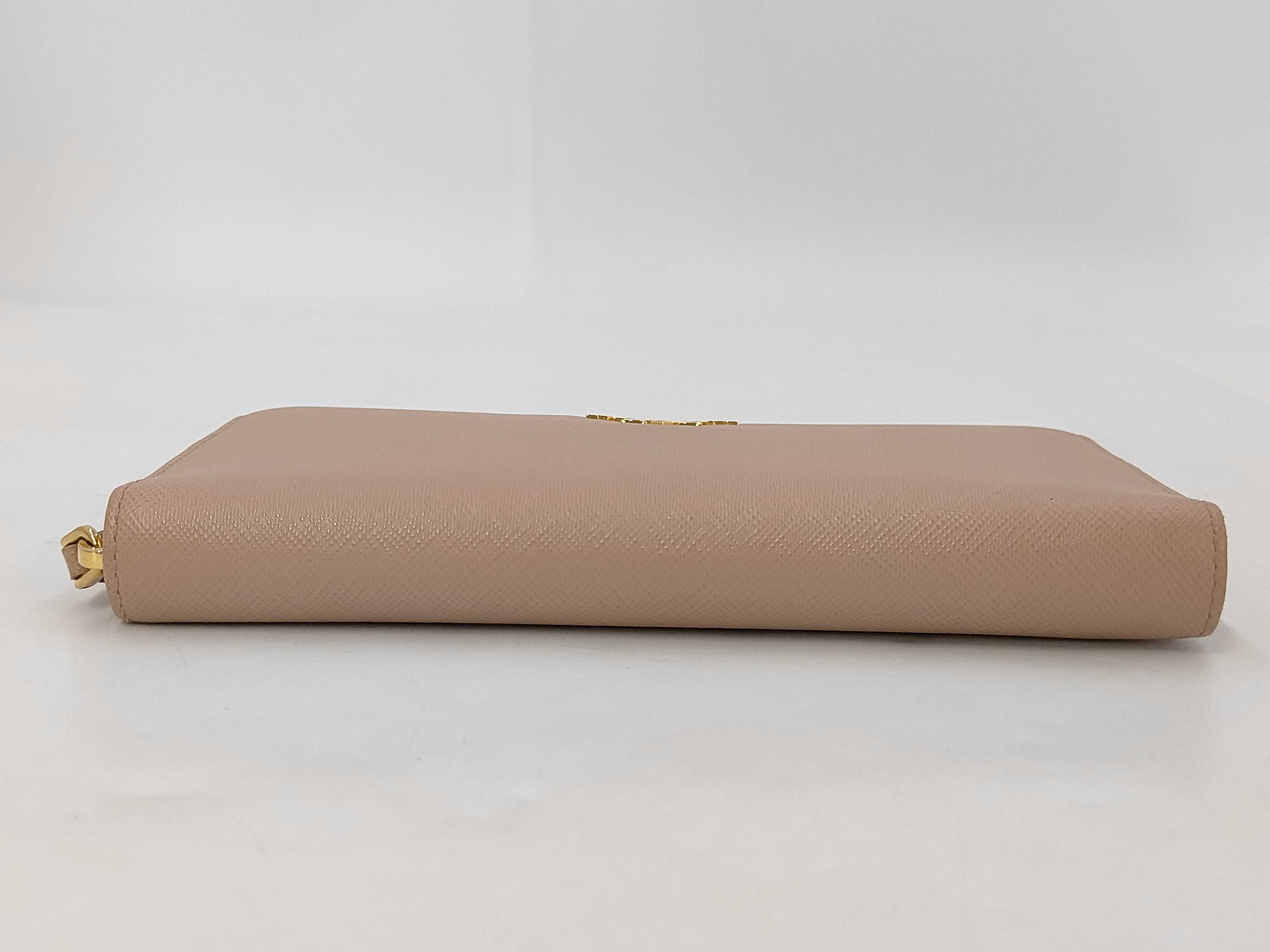 Long Wallet, Round, Saffiano Leather, Pink Beige, 1ML506 Wallet — view 4