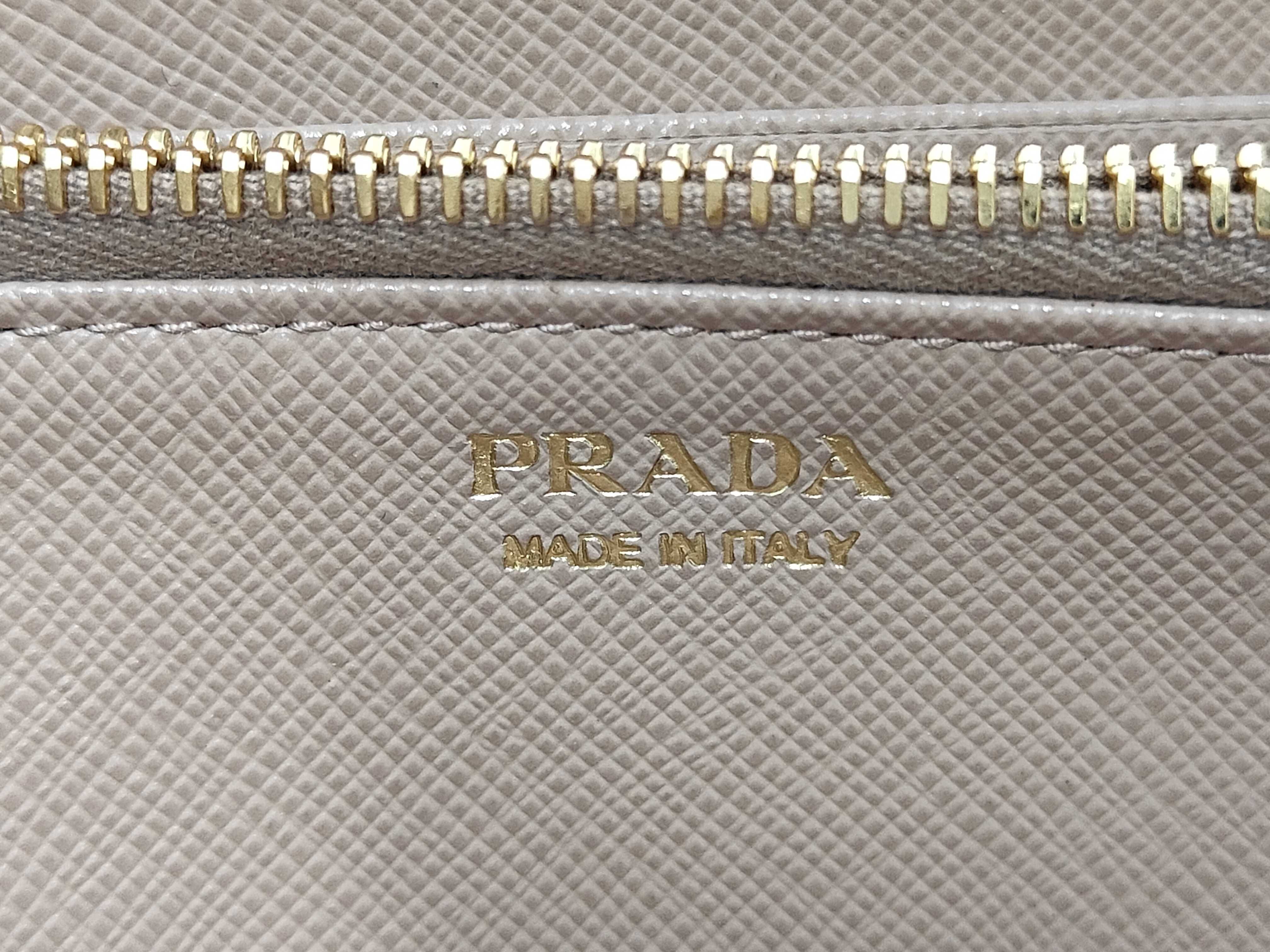 Long Wallet, Round, Saffiano Leather, Pink Beige, 1ML506 Wallet — view 9