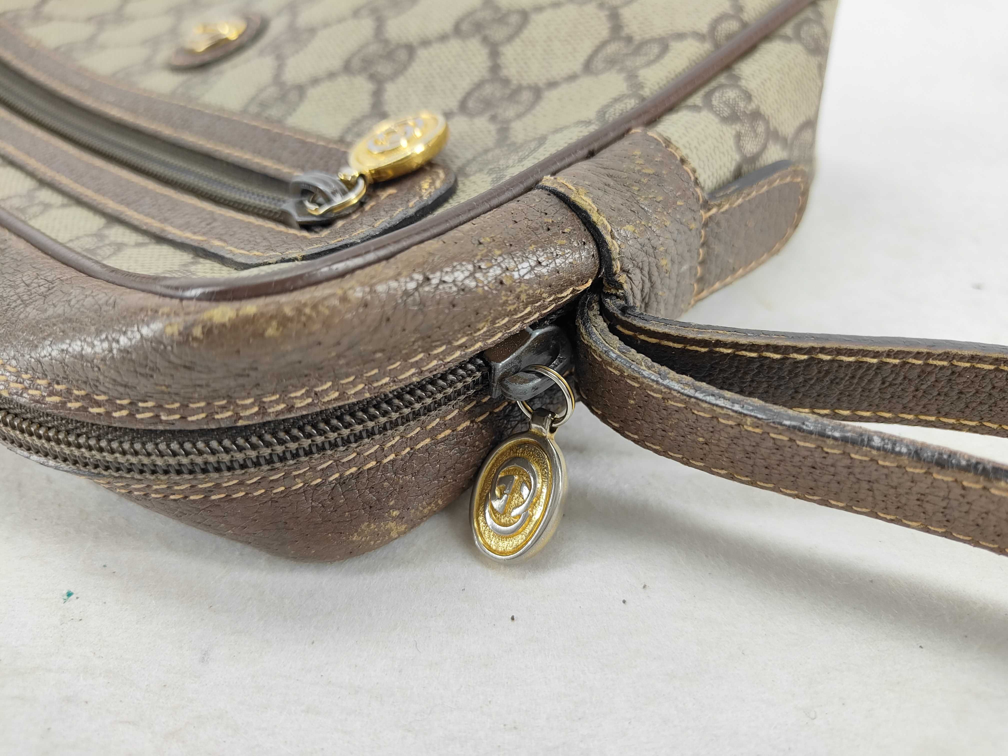 GG Supreme Gucci 56 01 052 GG Supreme Clutch Bag PVC Leather Brown Clutch Bag — view 5
