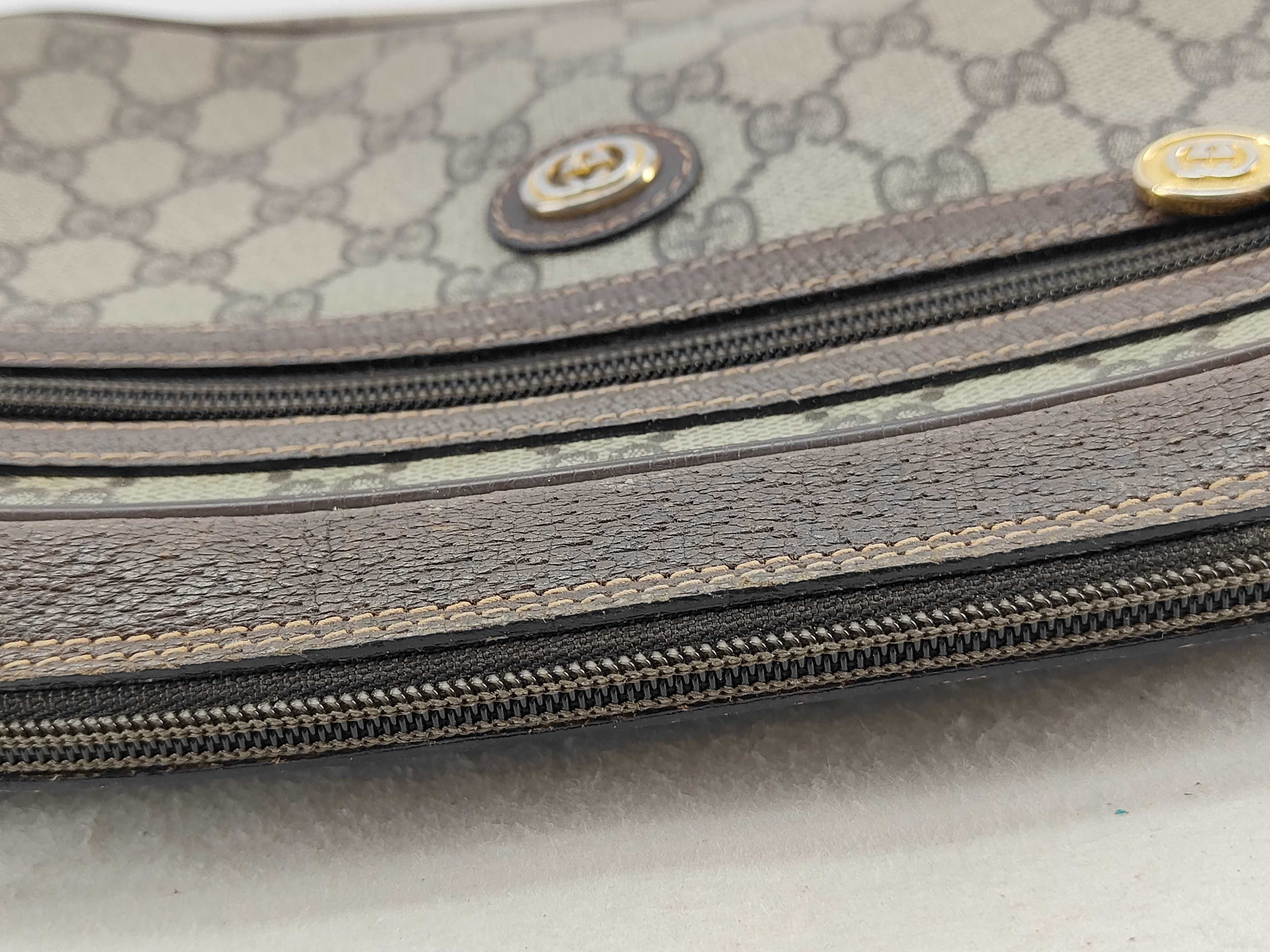 GG Supreme Gucci 56 01 052 GG Supreme Clutch Bag PVC Leather Brown Clutch Bag — view 6