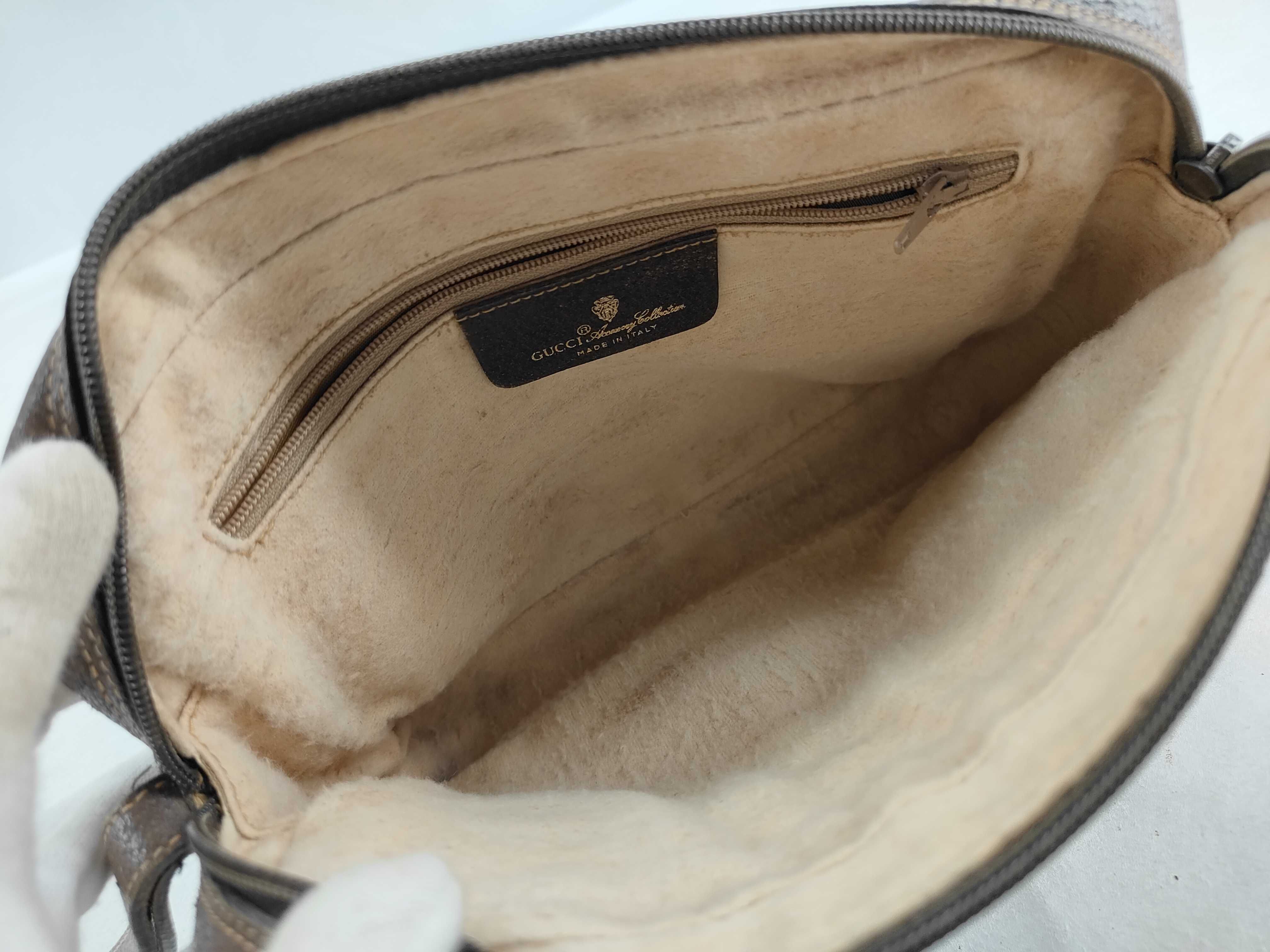 GG Supreme Gucci 56 01 052 GG Supreme Clutch Bag PVC Leather Brown Clutch Bag — view 9