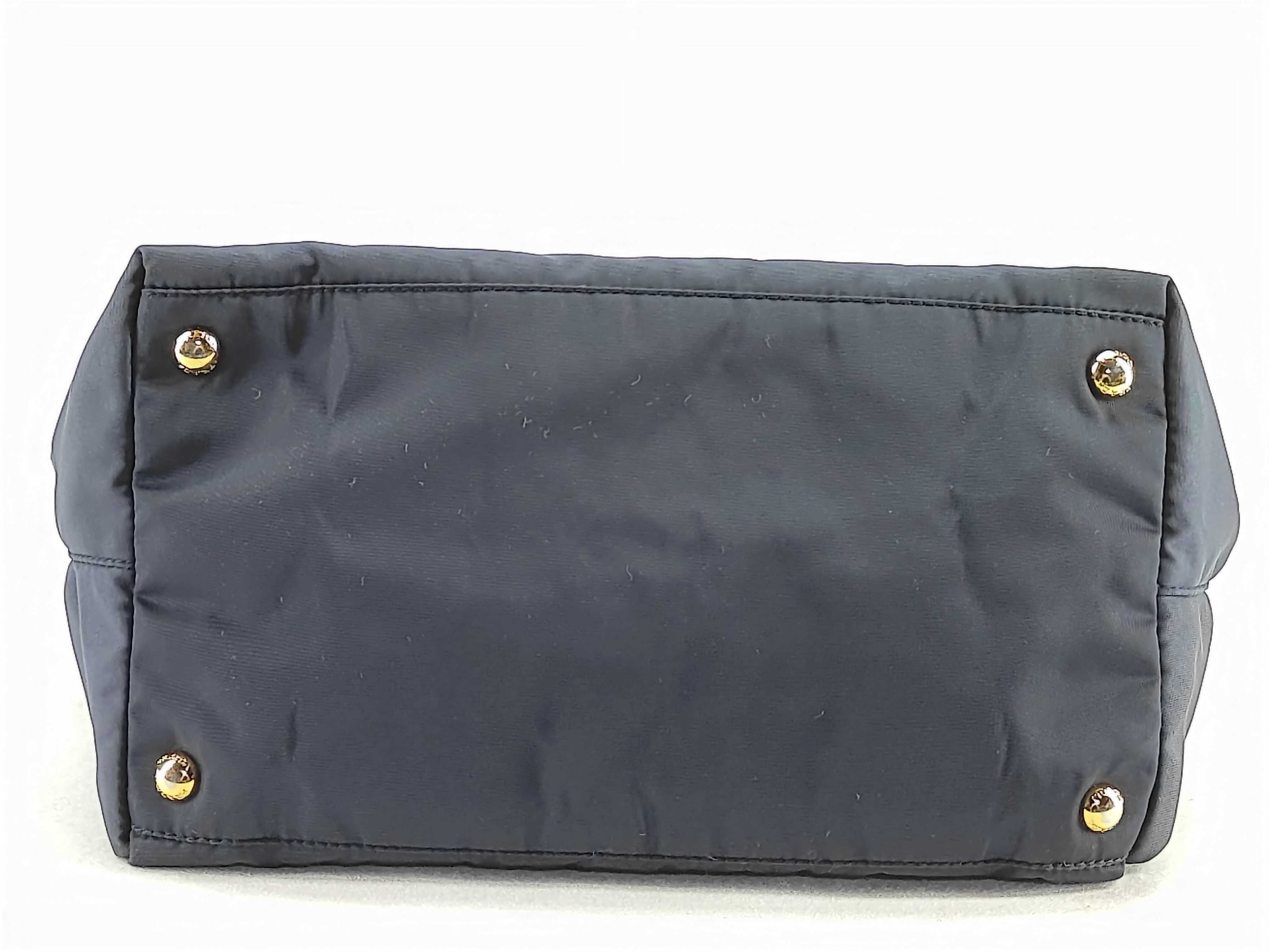 Nylon Prada Handbag Leather Nylon Black Handbag — view 9