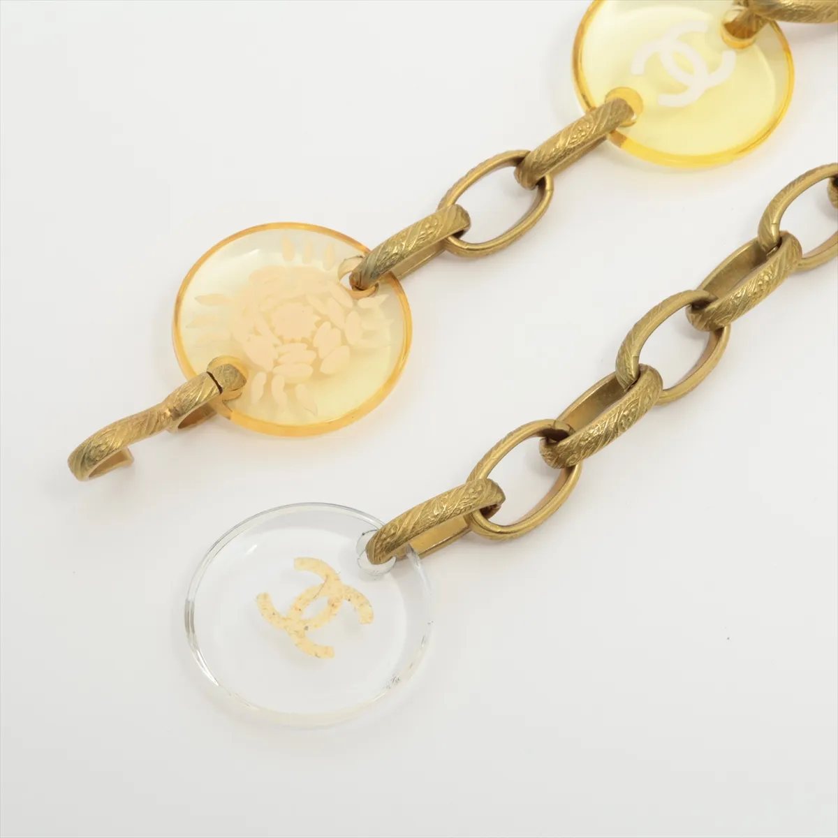 Coco Mark Camellia 95C Chain Belt Resin x GP Gold — view 3
