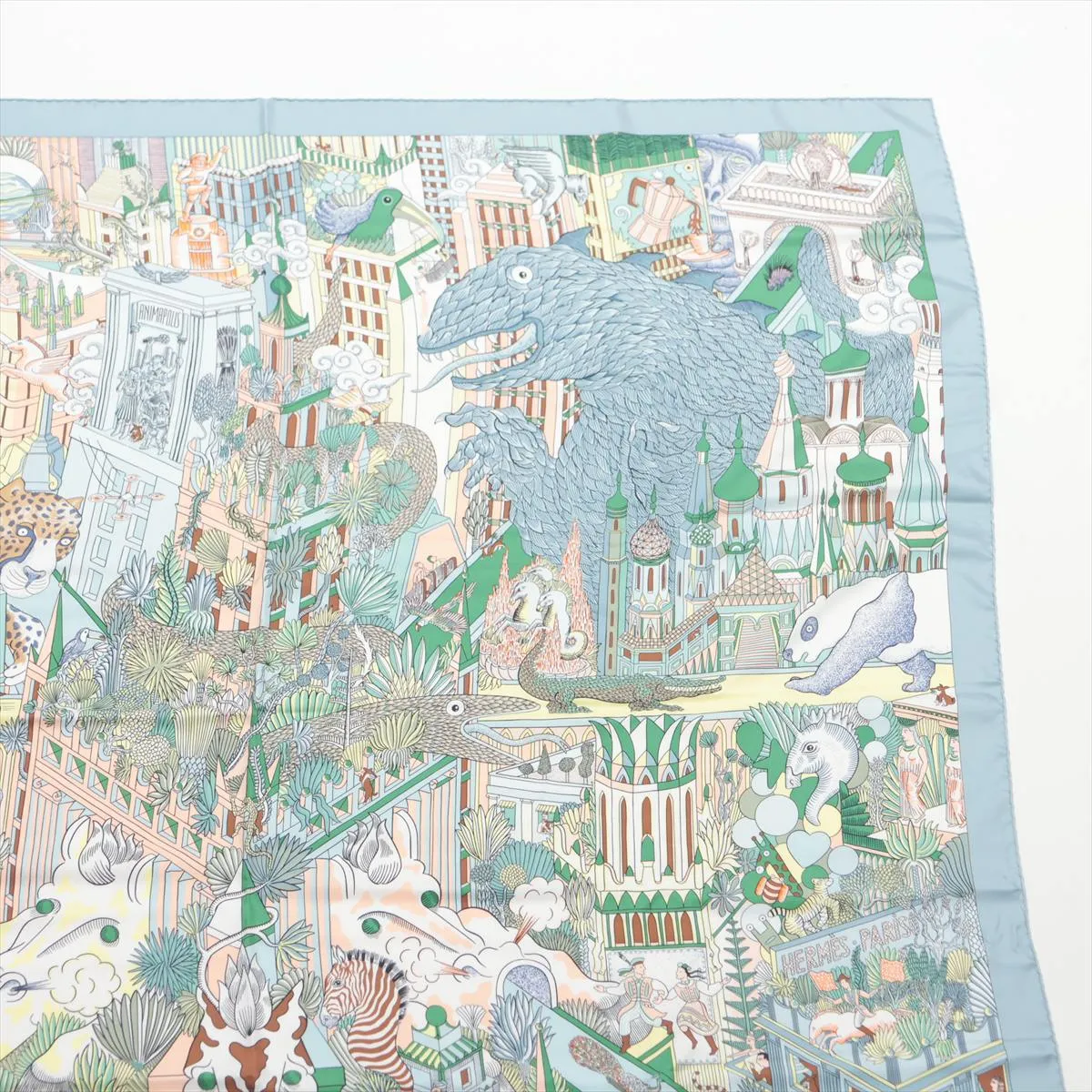 Carre Géant Scarf, Silk, Multicolor, — view 3