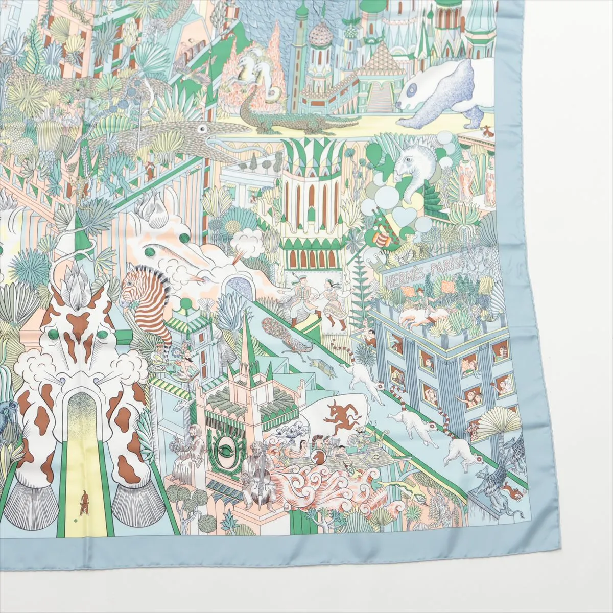 Carre Géant Scarf, Silk, Multicolor, — view 4