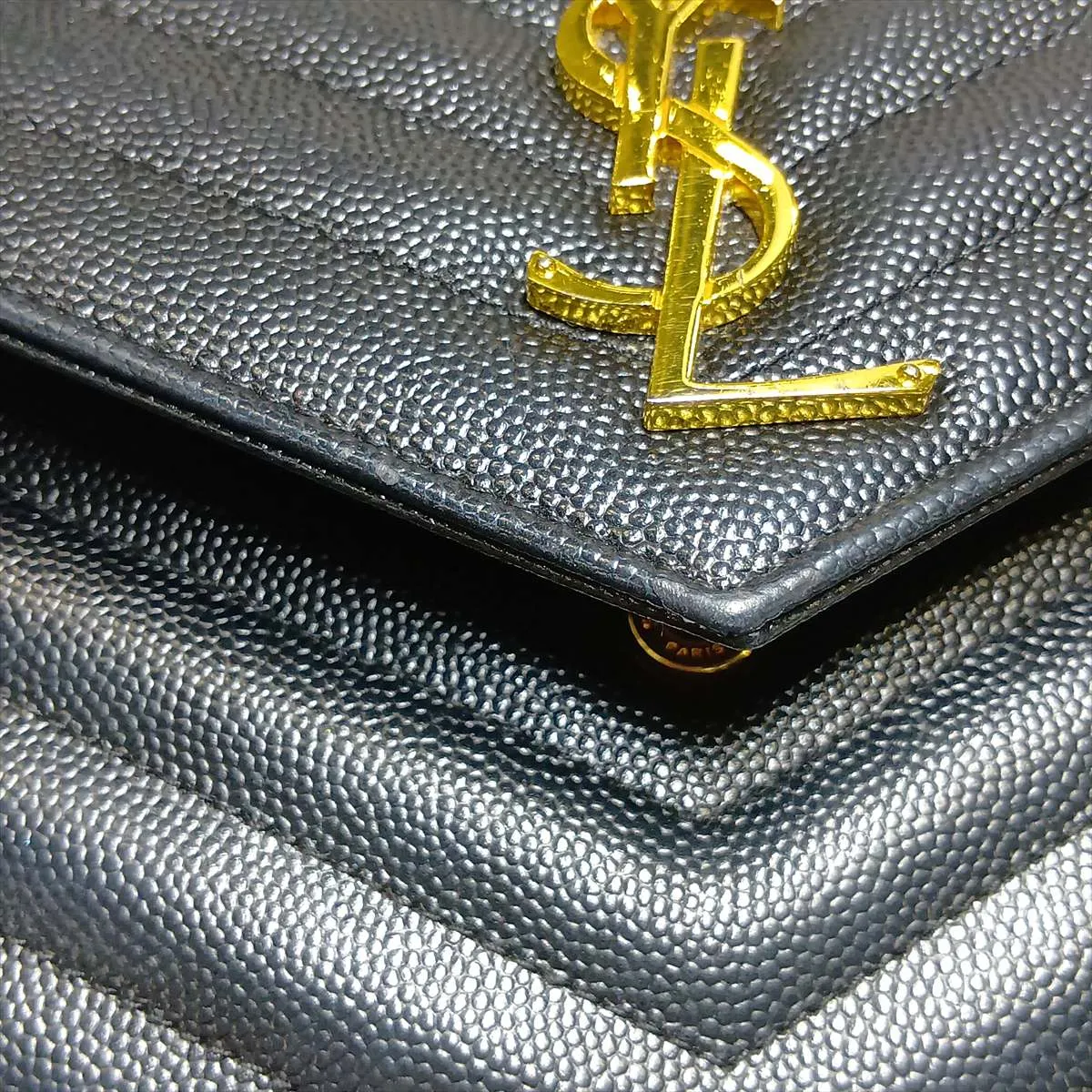 Cassandra Leather Chain Wallet, Black, 377828 — view 13