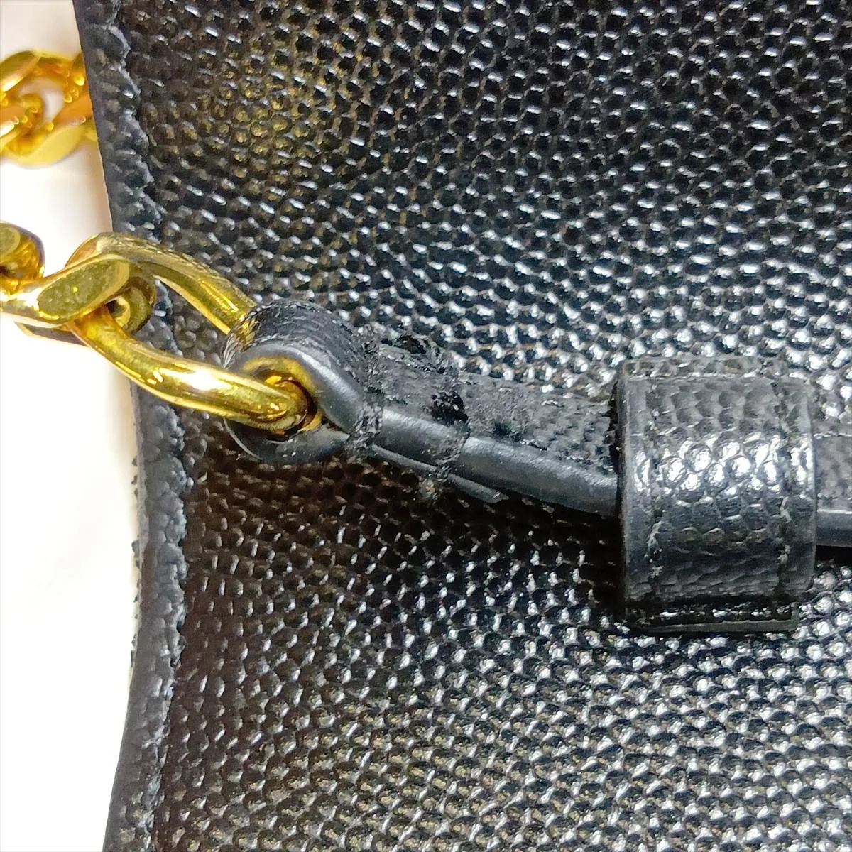 Cassandra Leather Chain Wallet, Black, 377828 — view 14