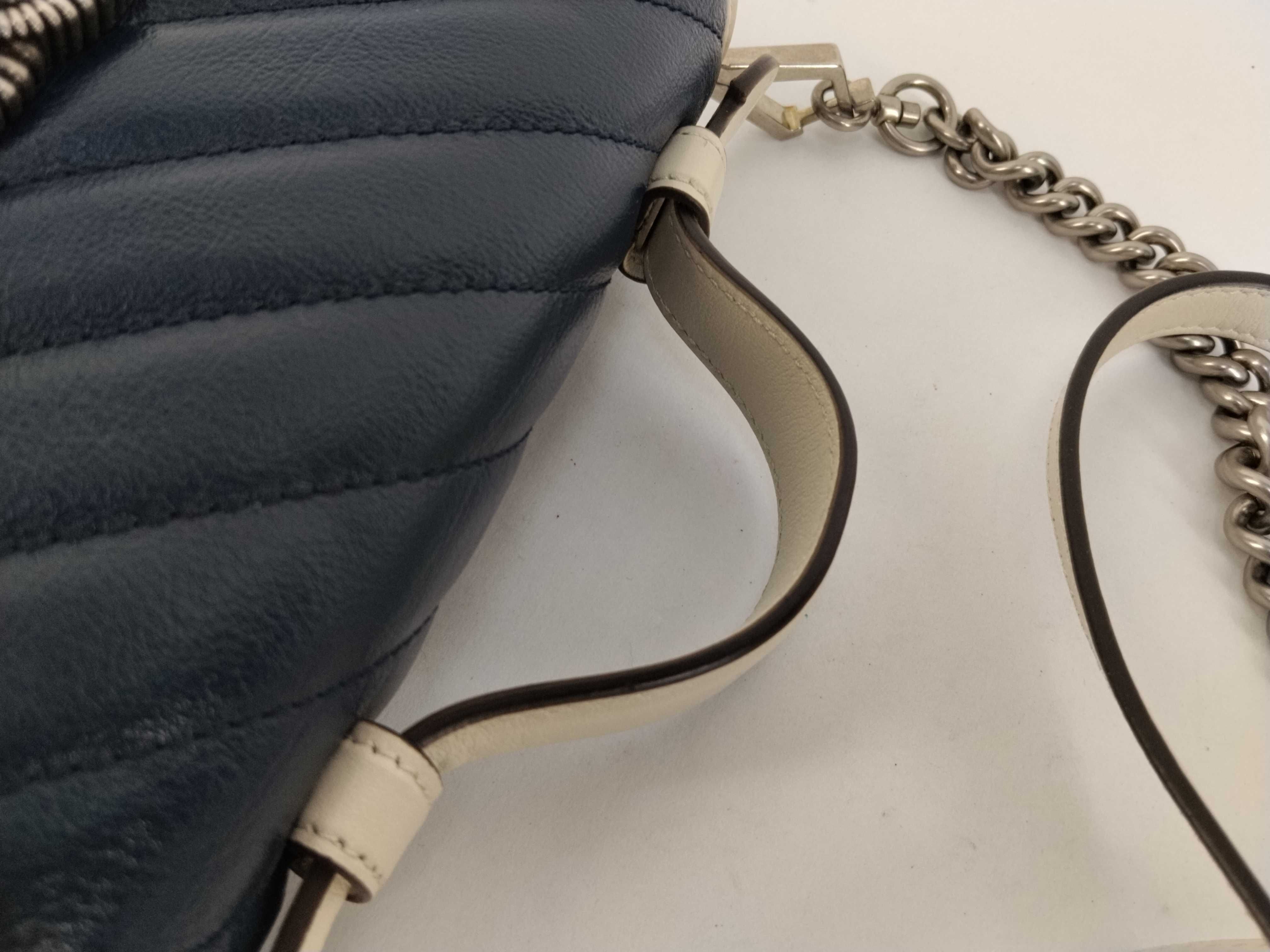 Marmont blue shoulder bag/handbag with handle — view 4