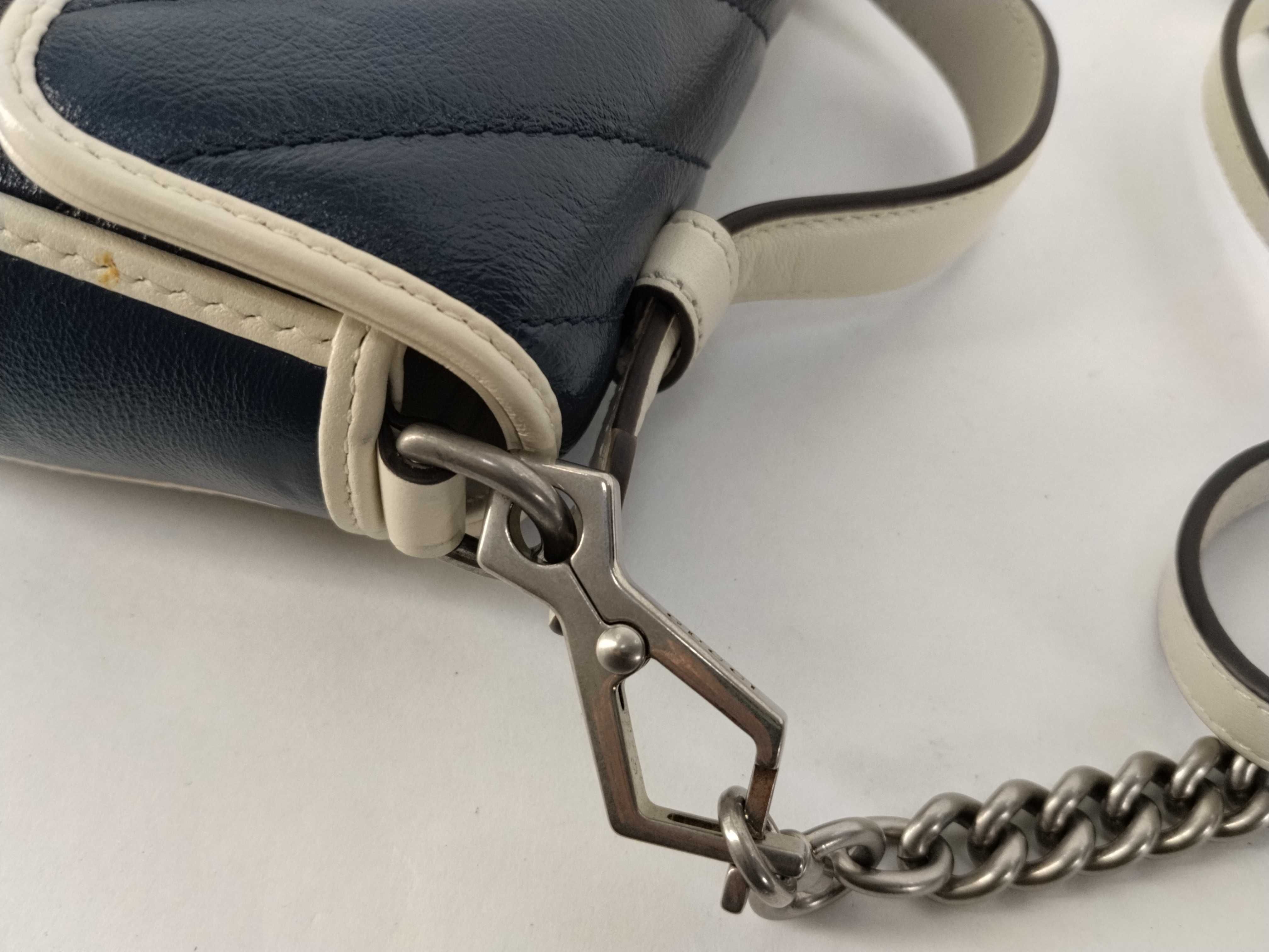 Marmont blue shoulder bag/handbag with handle — view 5