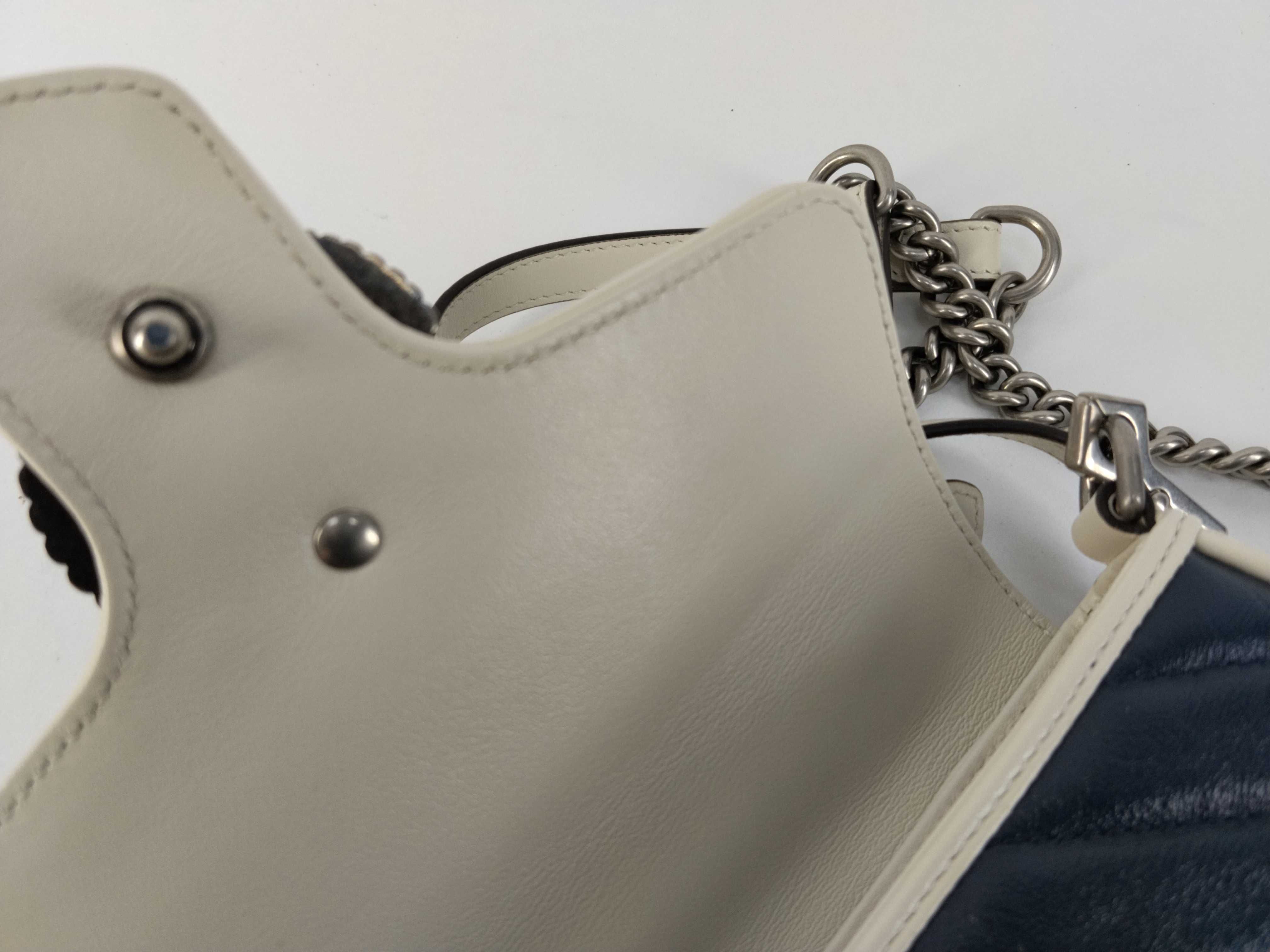 Marmont blue shoulder bag/handbag with handle — view 9