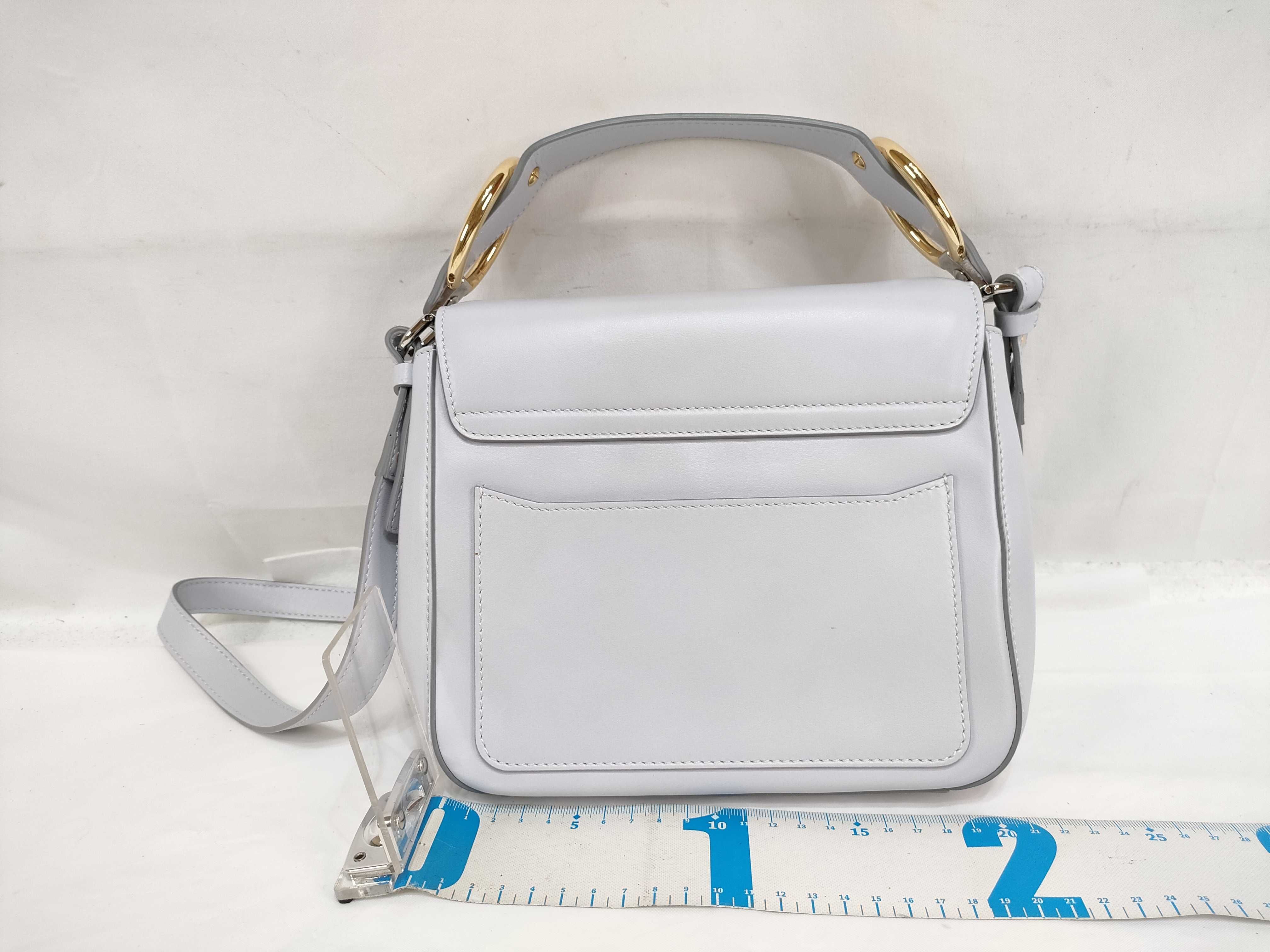 C Leather x Suede 2-Way Shoulder Bag White Shoulder Bag — view 2