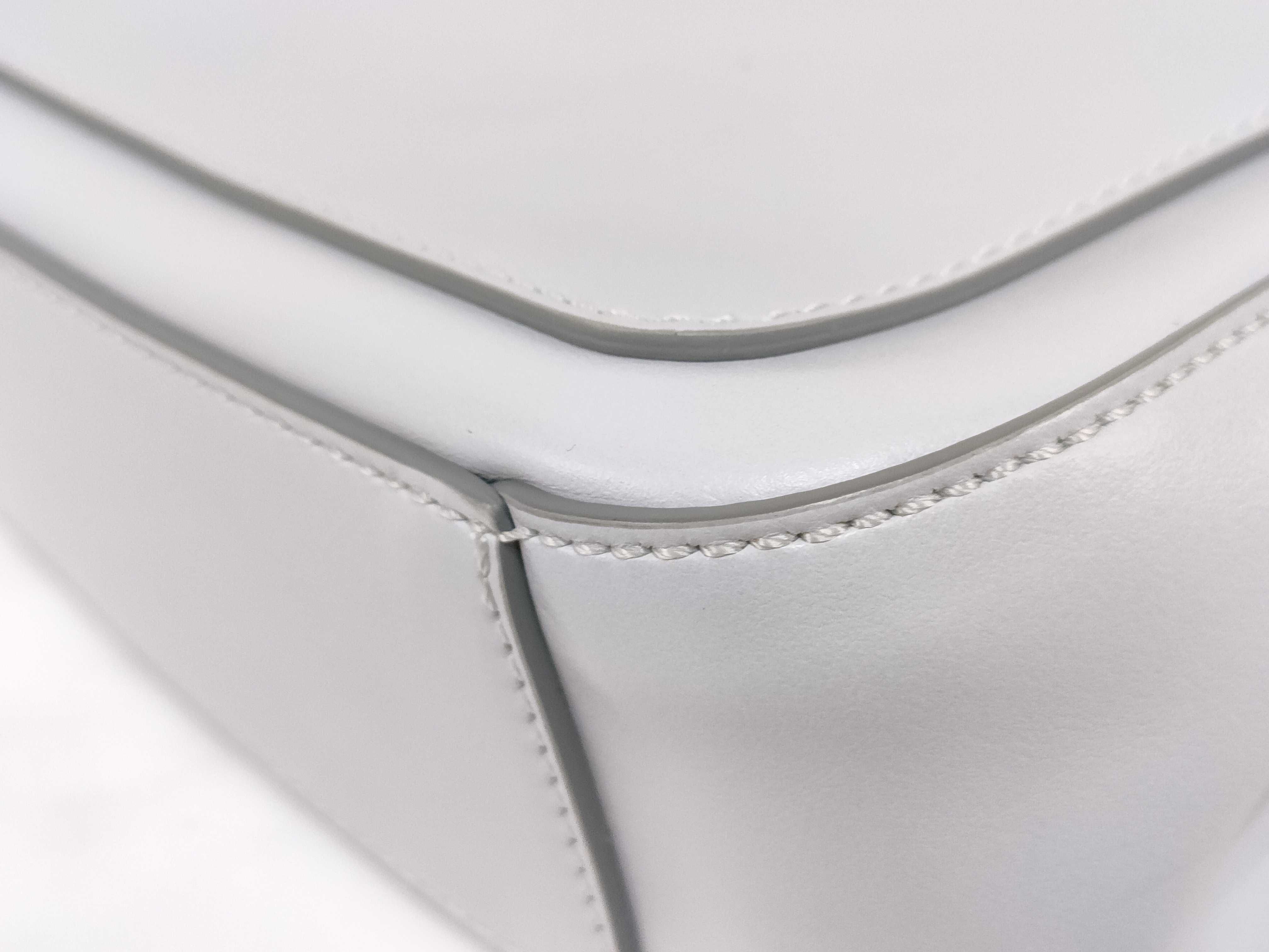 C Leather x Suede 2-Way Shoulder Bag White Shoulder Bag — view 7