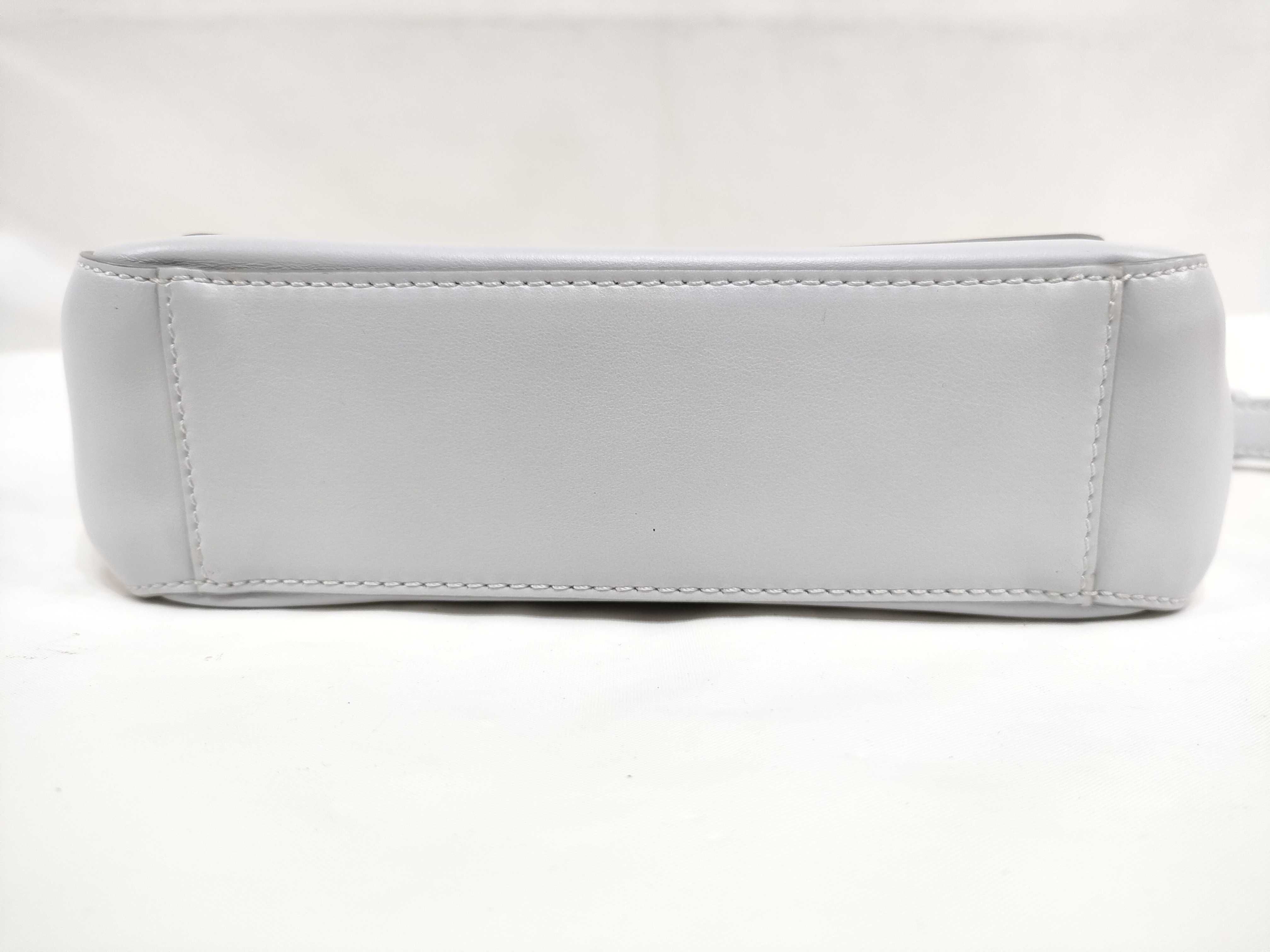 C Leather x Suede 2-Way Shoulder Bag White Shoulder Bag — view 9