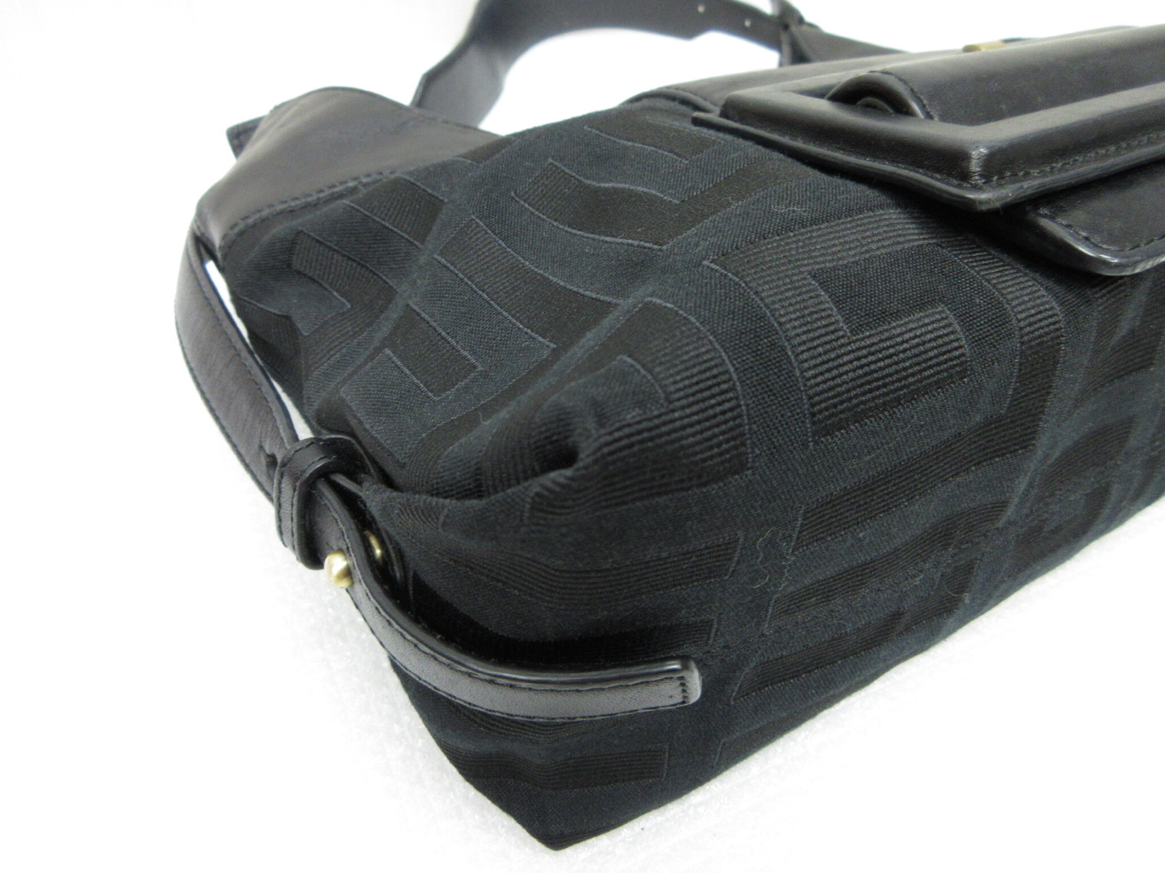 Canvas Leather Handbag One-Shoulder Bag — view 7
