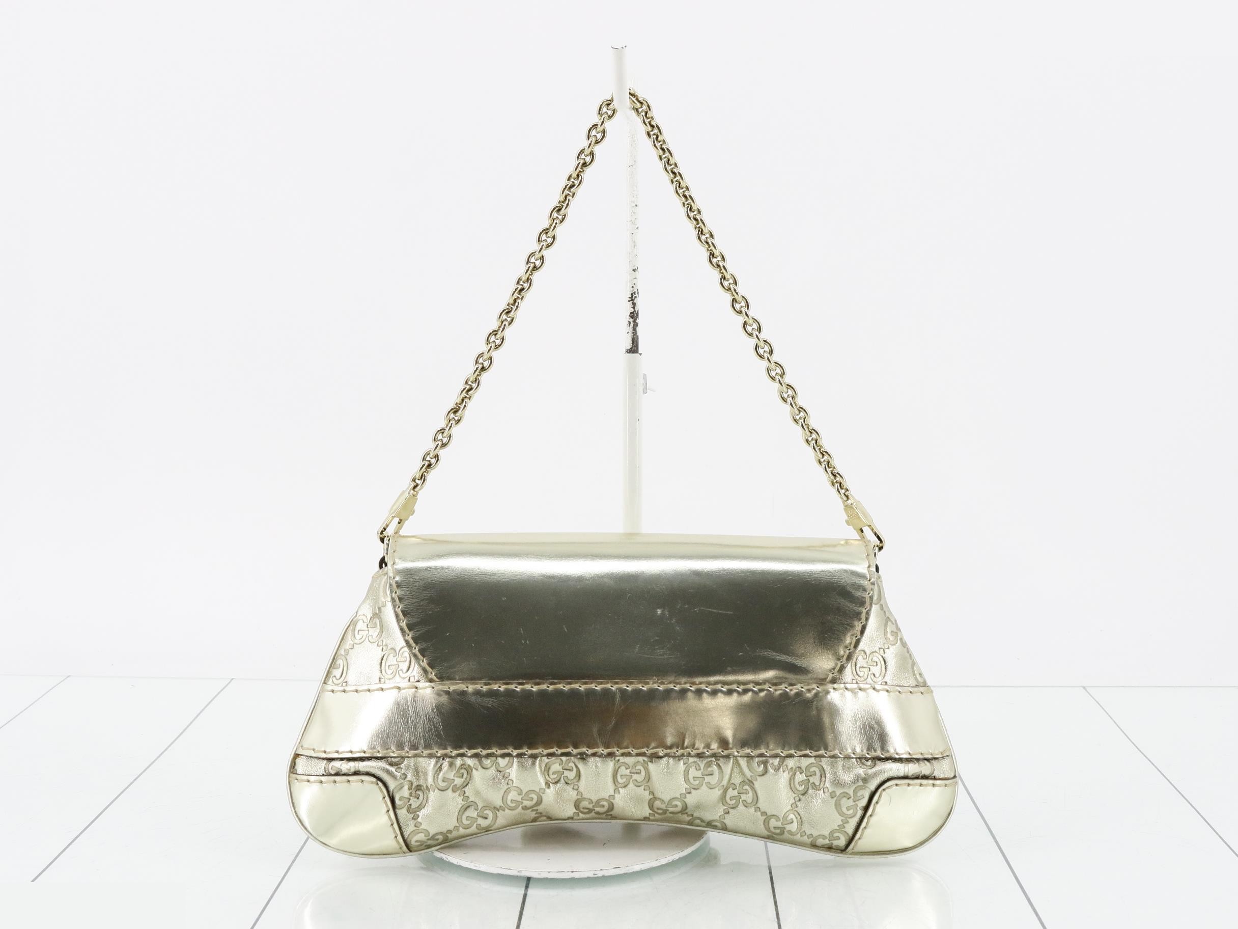 Guccissima Ribbon Chain Bag, Gold, 29 x 14 x 2 cm — view 2
