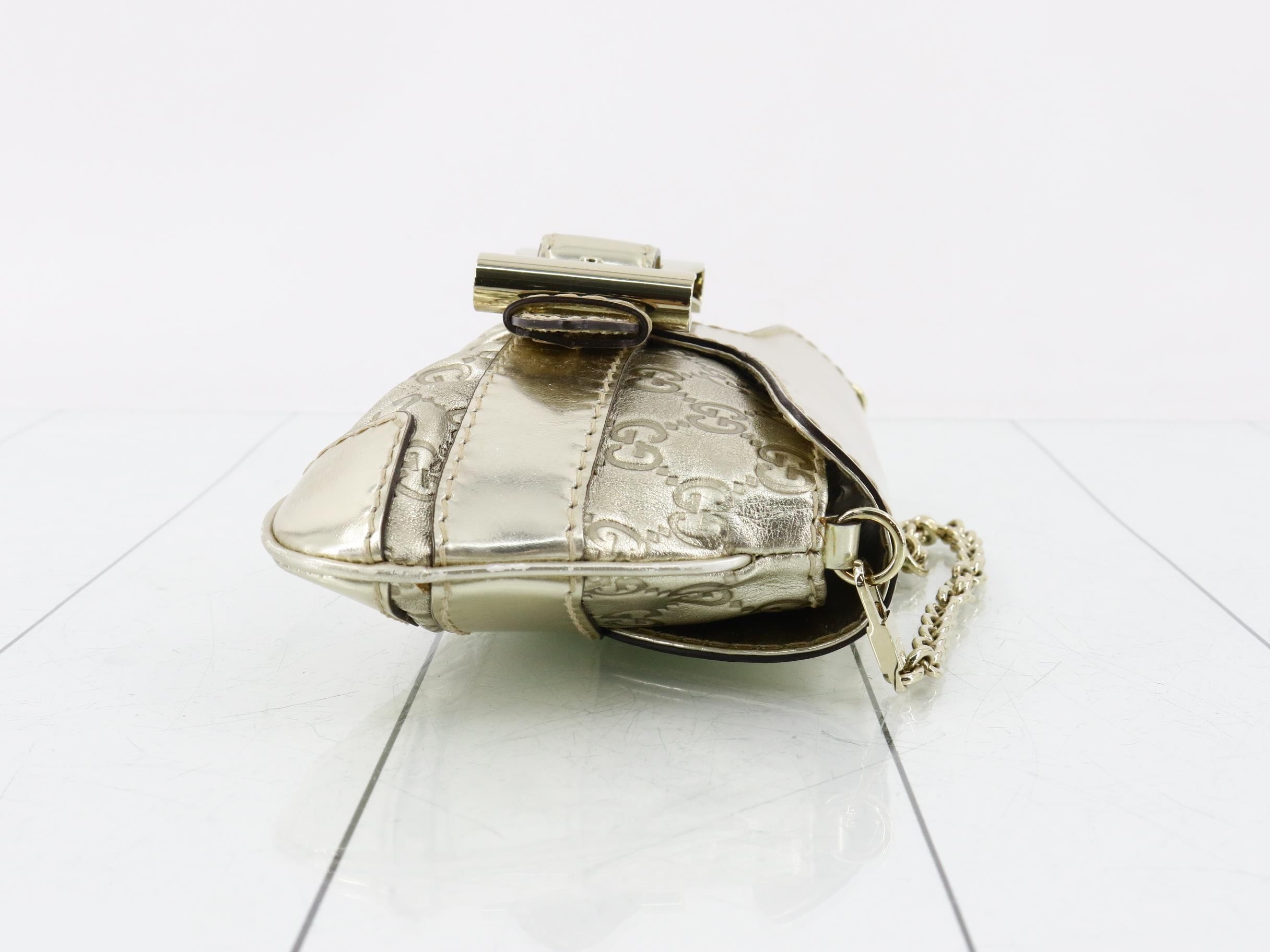 Guccissima Ribbon Chain Bag, Gold, 29 x 14 x 2 cm — view 3