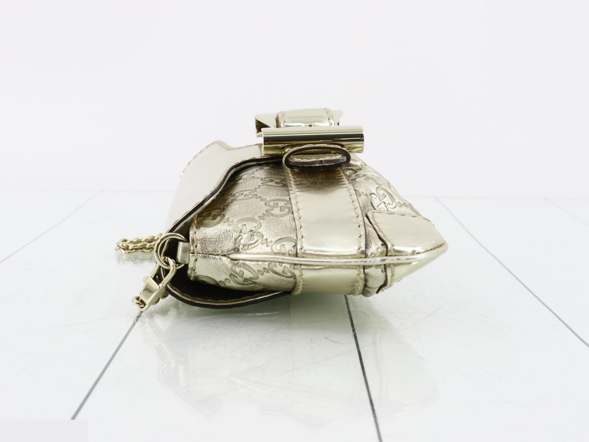 Guccissima Ribbon Chain Bag, Gold, 29 x 14 x 2 cm — view 4