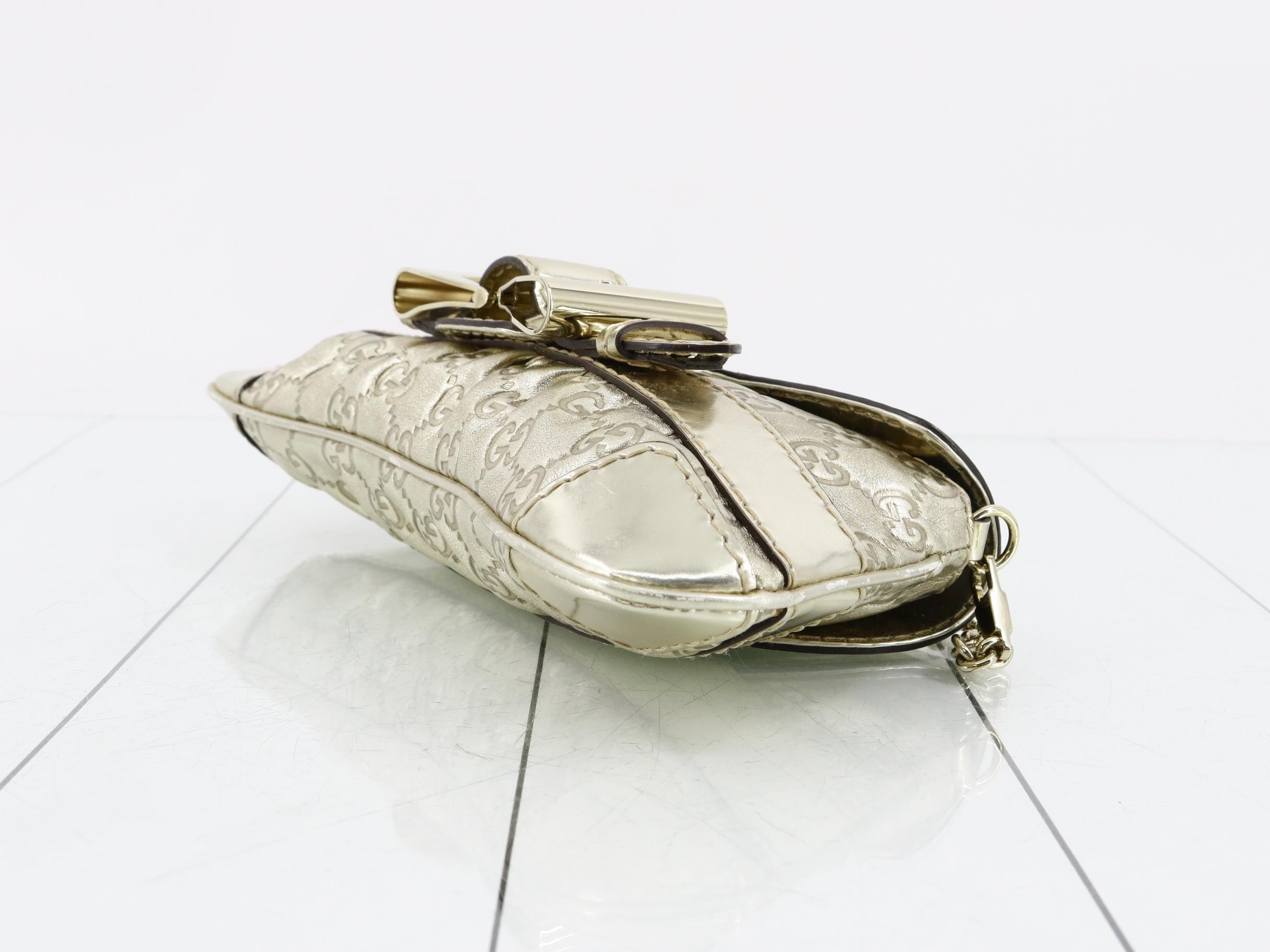 Guccissima Ribbon Chain Bag, Gold, 29 x 14 x 2 cm — view 6