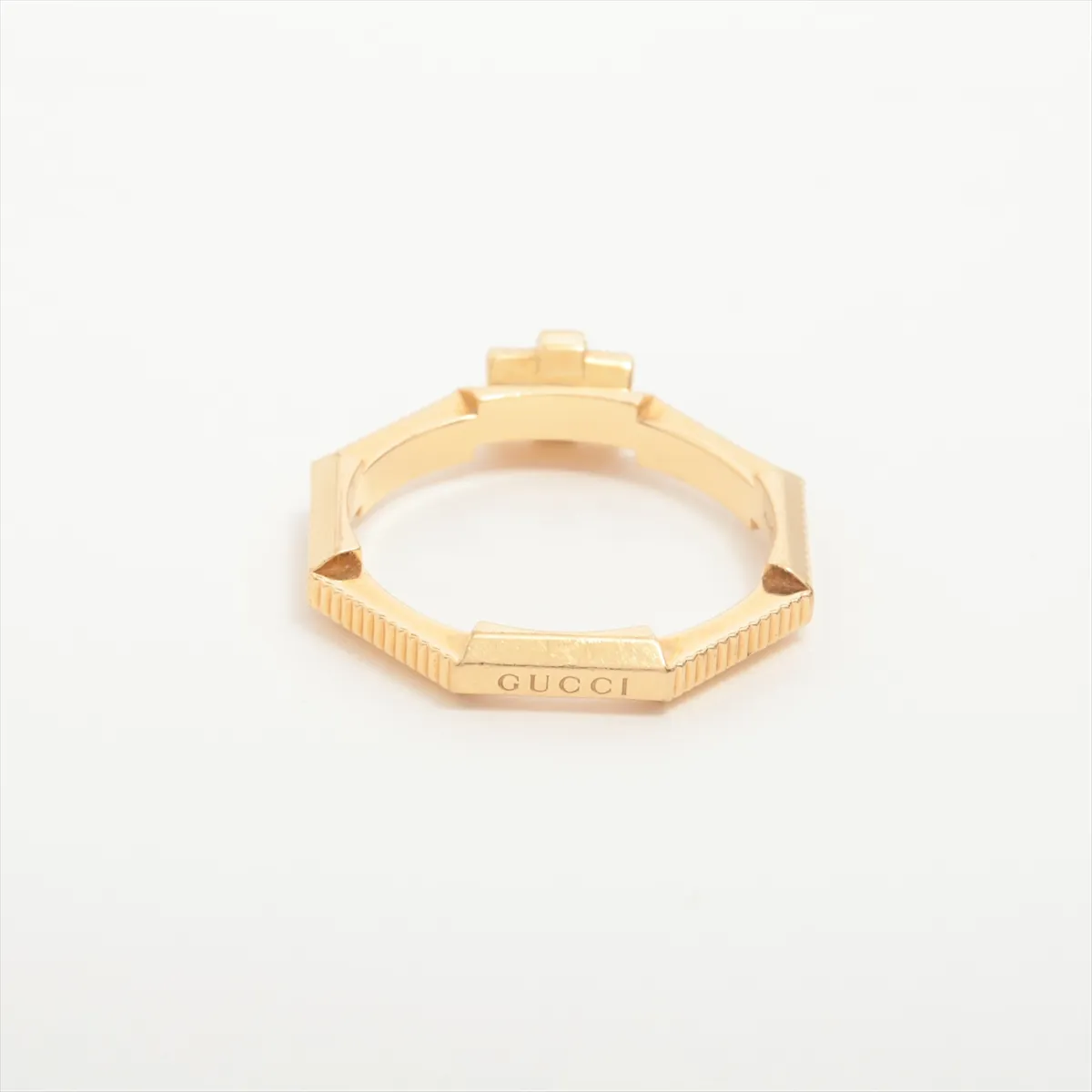 Link to Love Green Tourmaline Diamond Ring, 750 (Yellow Gold), 3.4g, 13 (Small chip on tourmaline, — view 2