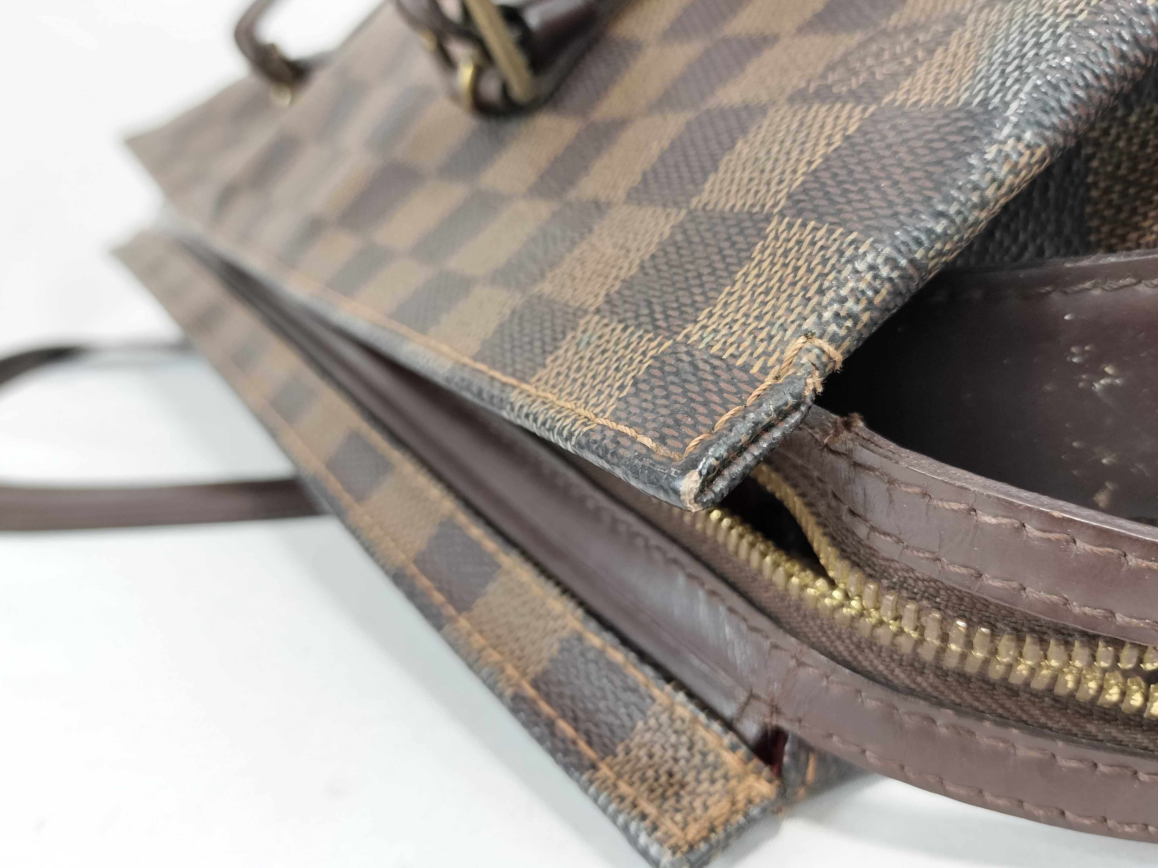 Damier PH - Neverfull Damier Ebene Tote Bag Brown Canvas Shoulder Bag — view 15