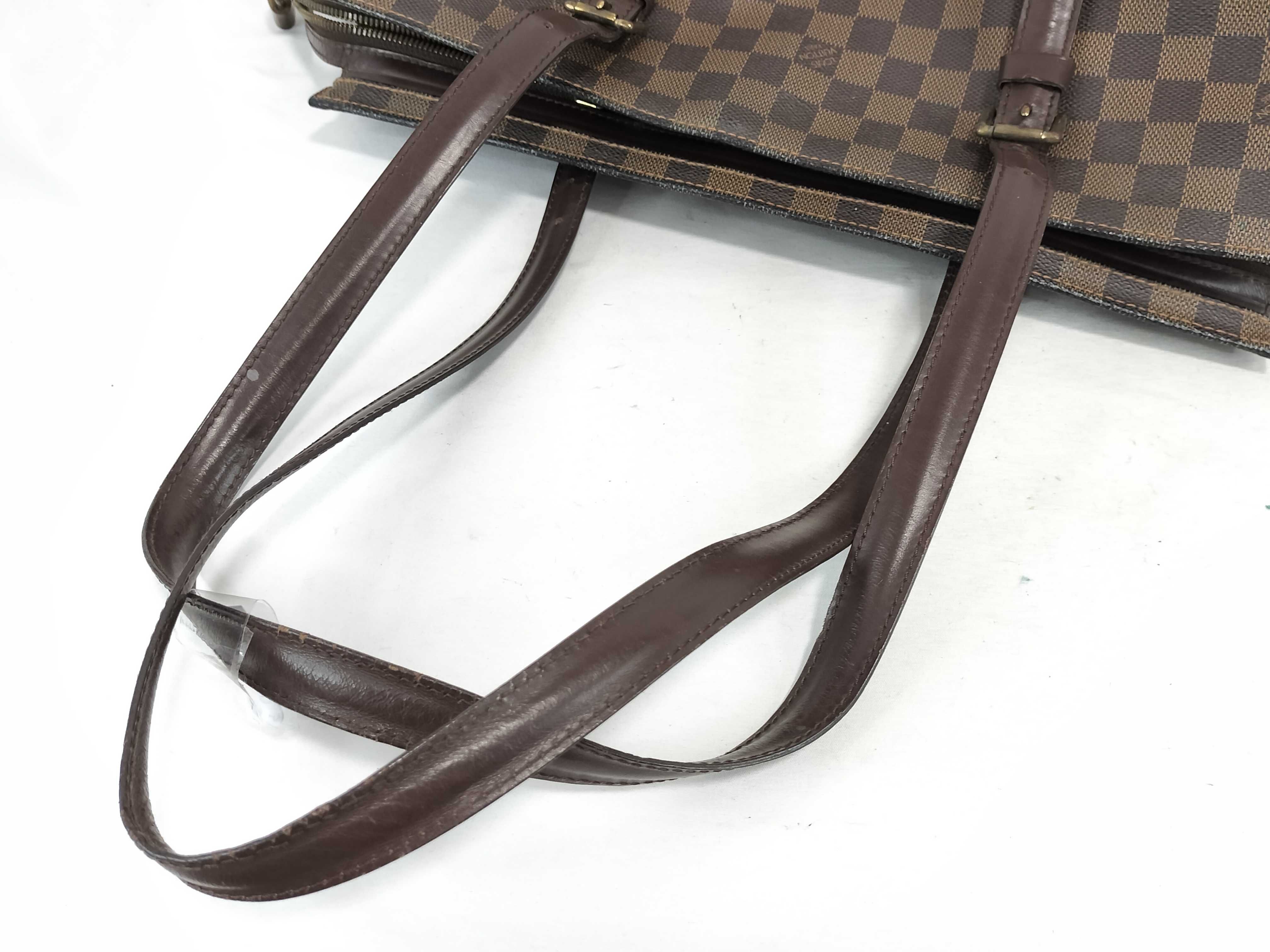 Damier PH - Neverfull Damier Ebene Tote Bag Brown Canvas Shoulder Bag — view 3