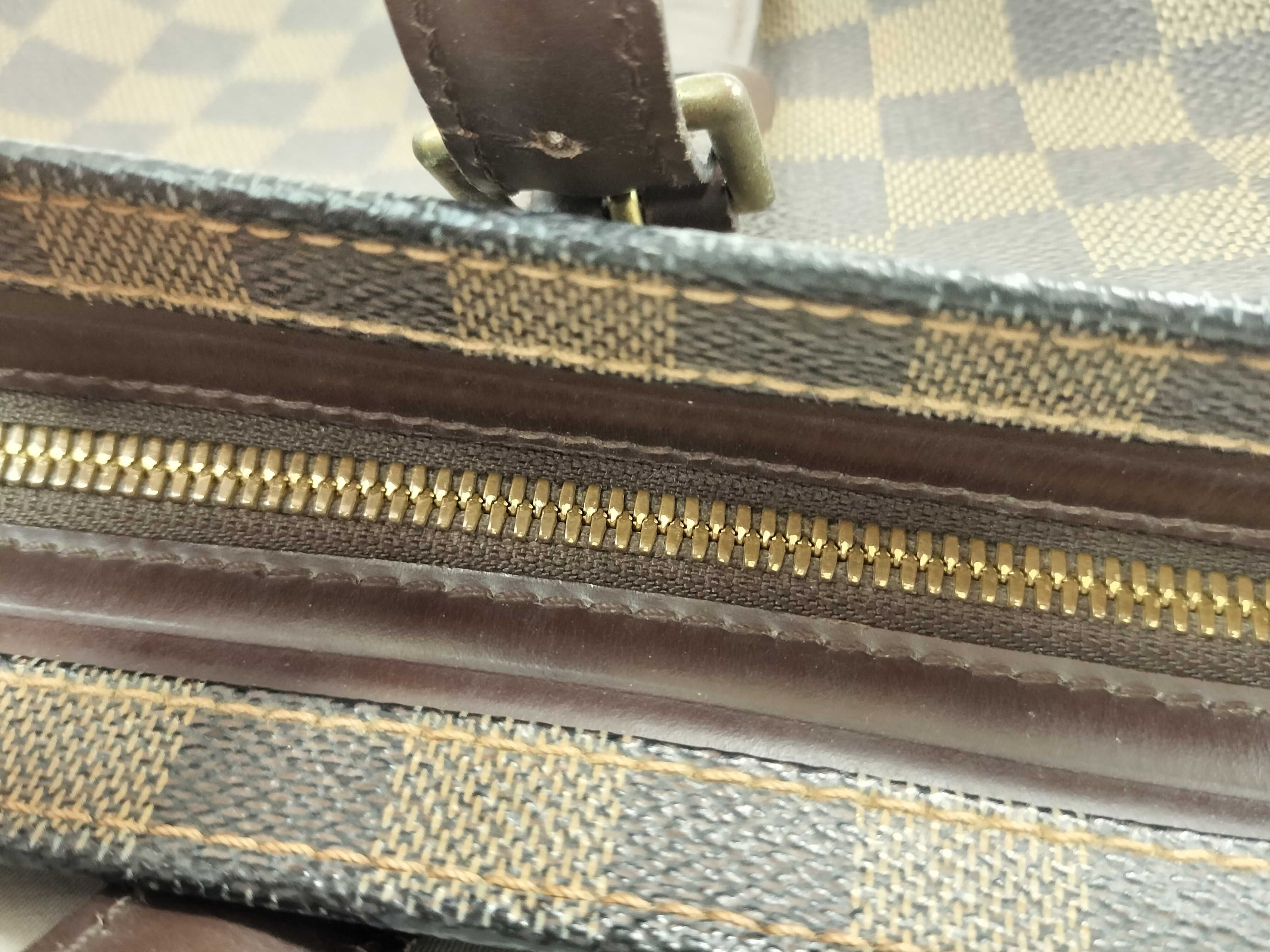 Damier PH - Neverfull Damier Ebene Tote Bag Brown Canvas Shoulder Bag — view 6