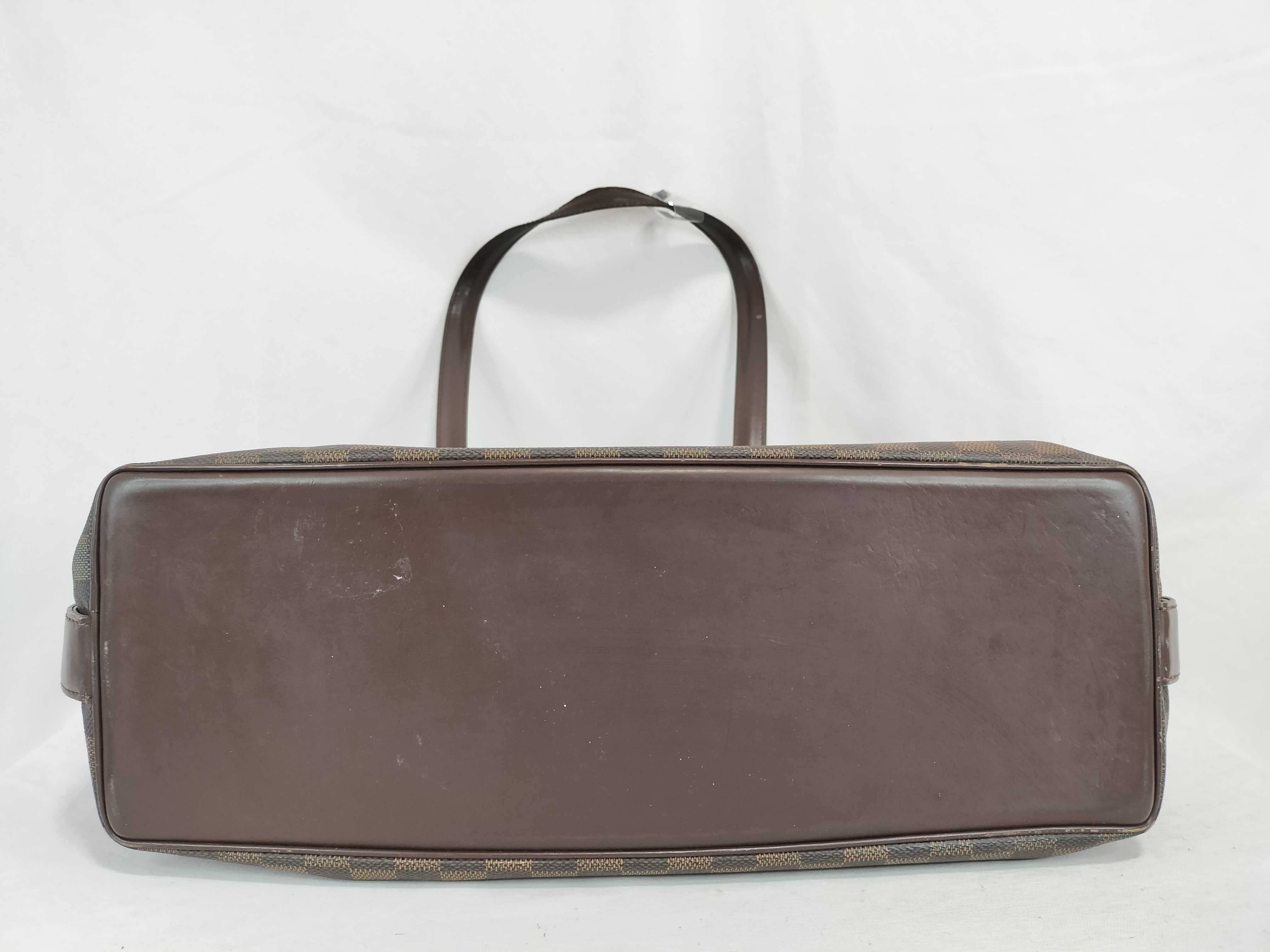 Damier PH - Neverfull Damier Ebene Tote Bag Brown Canvas Shoulder Bag — view 8