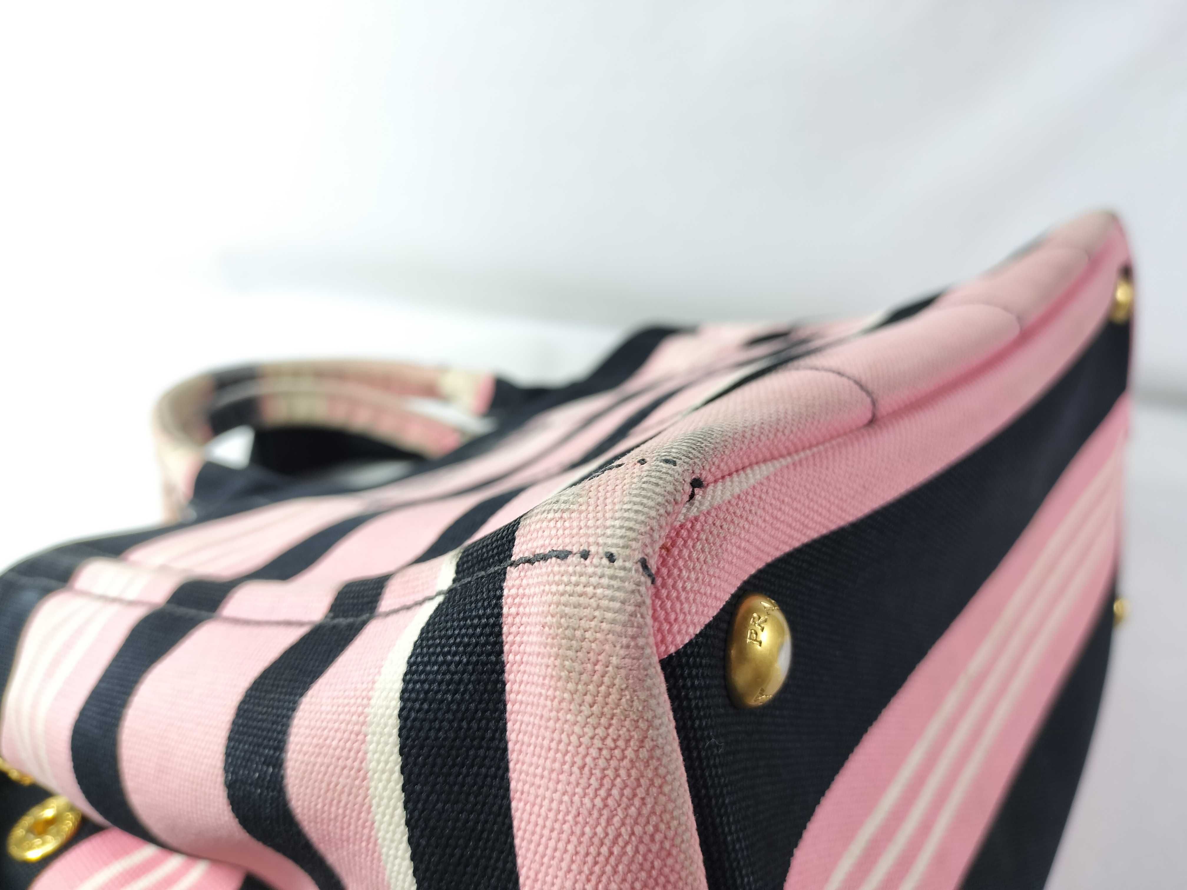 Canapa Tote Bag, Pink with Black Strap — view 7