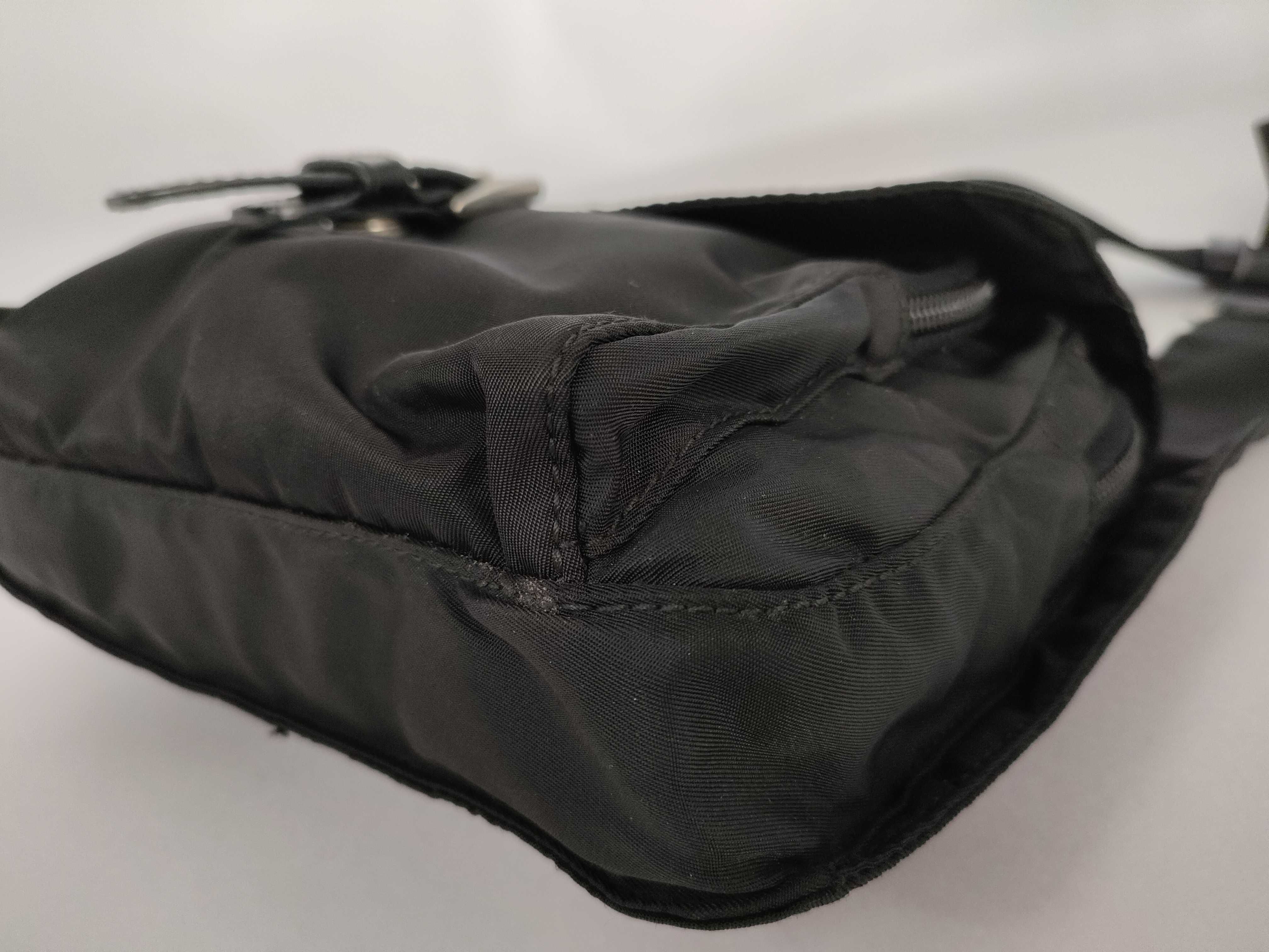 Nylon Prada Shoulder Bag Triangle Logo Black Guarantee Shoulder Bag — view 6