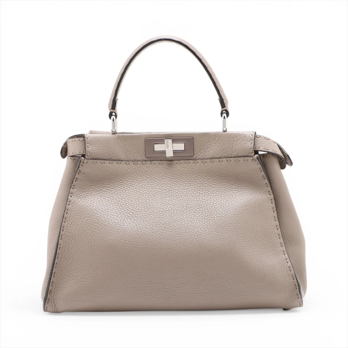 Peekaboo Regular Selleria Leather 2-Way Handbag, Beige, 8BN290 — view 2