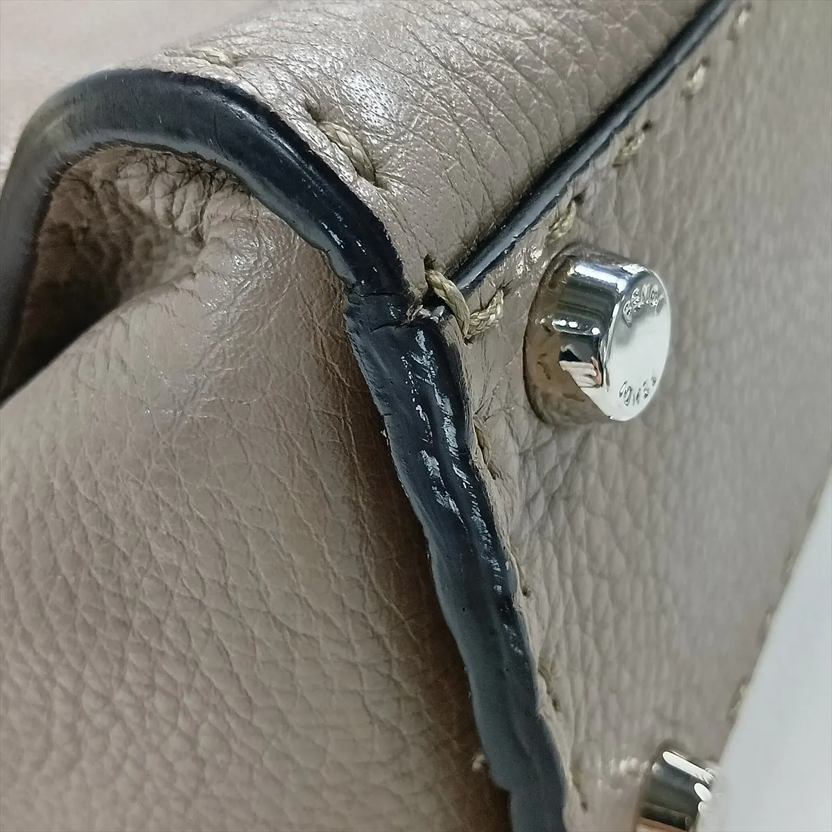 Peekaboo Regular Selleria Leather 2-Way Handbag, Beige, 8BN290 — view 13