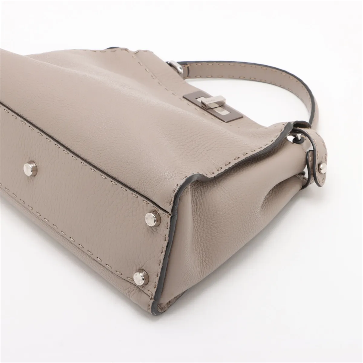 Peekaboo Regular Selleria Leather 2-Way Handbag, Beige, 8BN290 — view 3