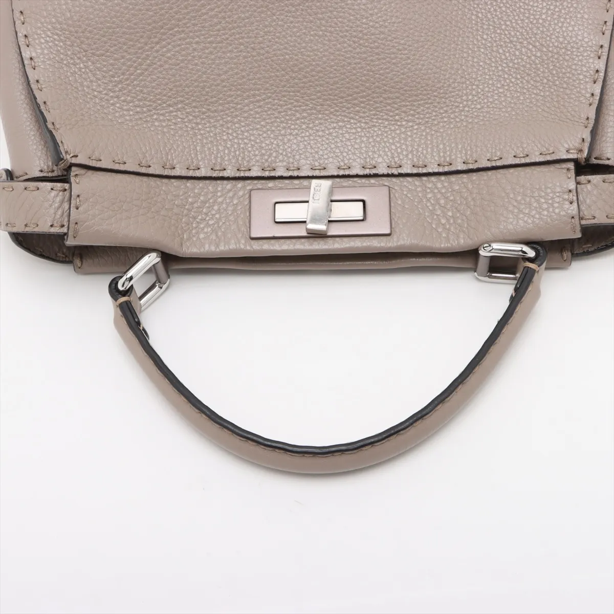 Peekaboo Regular Selleria Leather 2-Way Handbag, Beige, 8BN290 — view 5