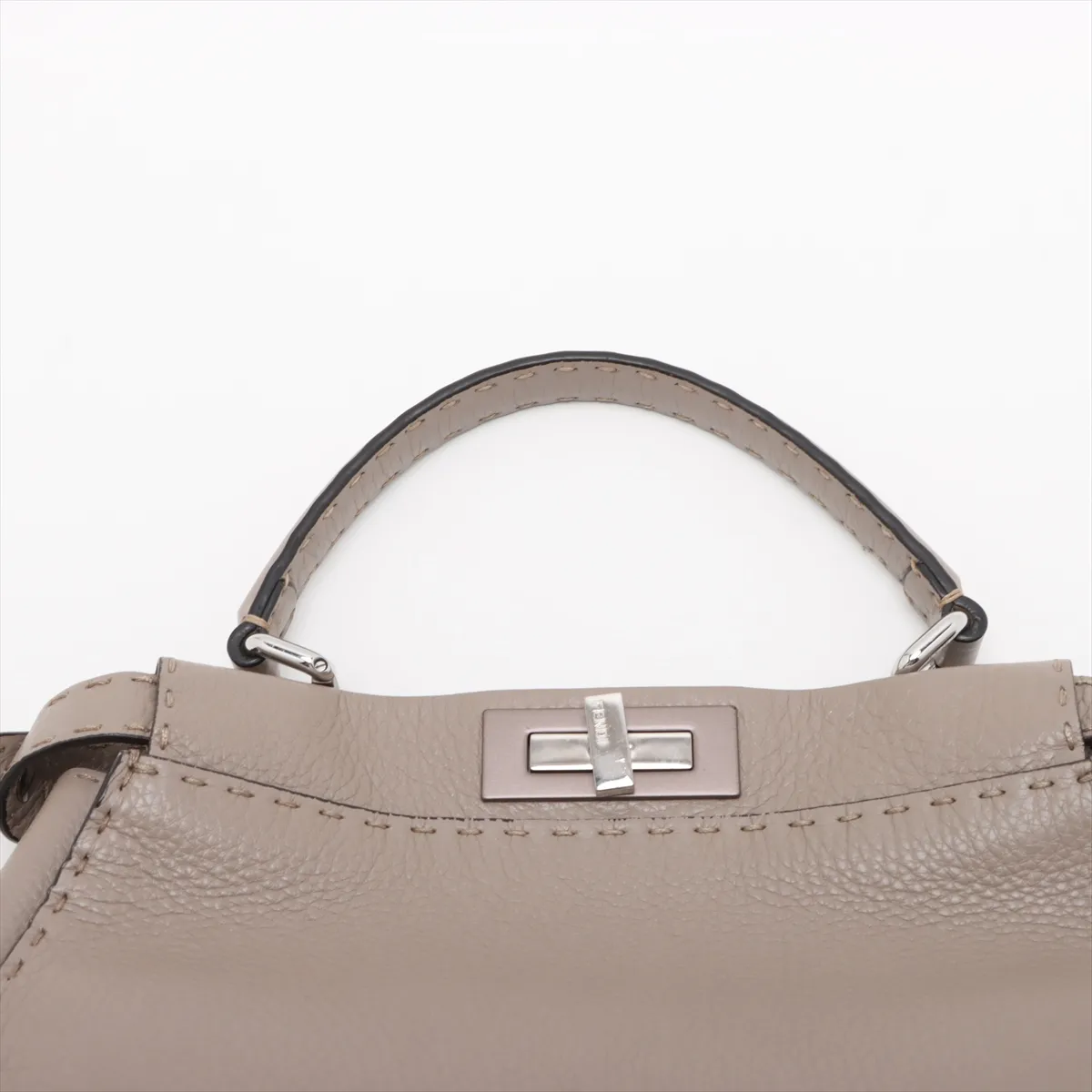 Peekaboo Regular Selleria Leather 2-Way Handbag, Beige, 8BN290 — view 6