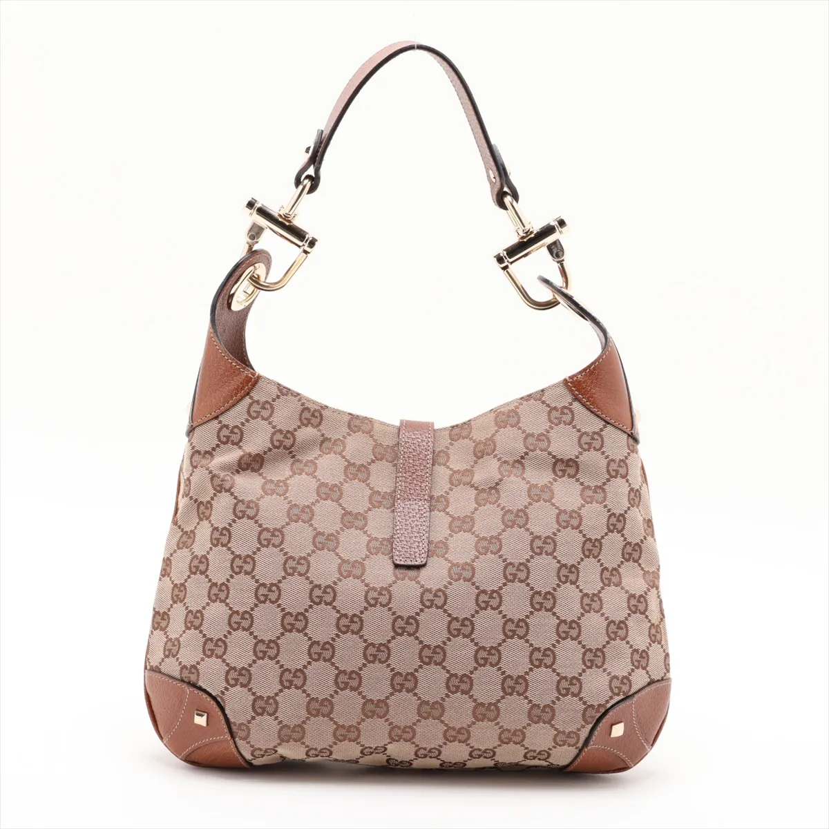 GG Canvas New Jackie Canvas x Leather Shoulder Bag Beige x Brown 120838 — view 2