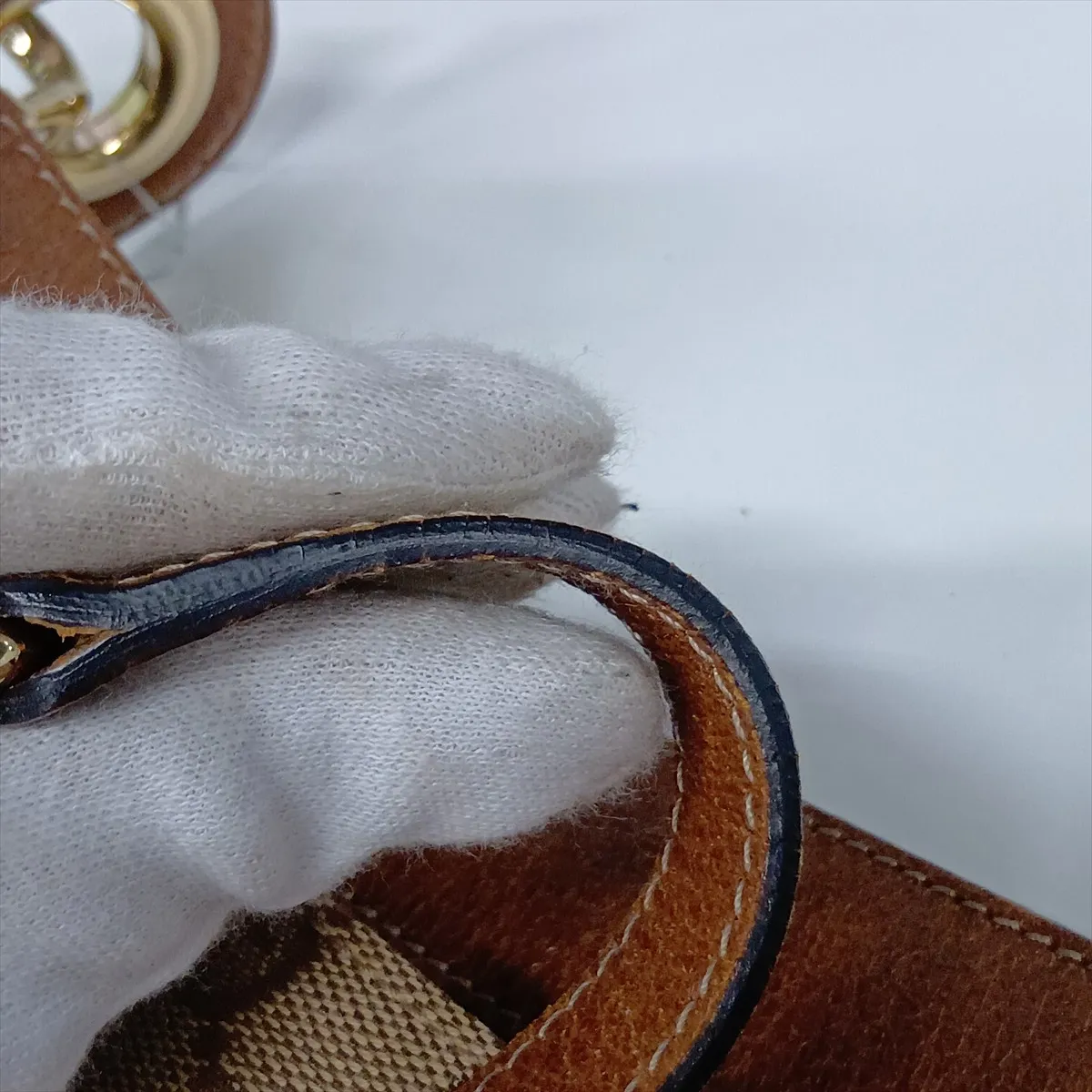 GG Canvas New Jackie Canvas x Leather Shoulder Bag Beige x Brown 120838 — view 13