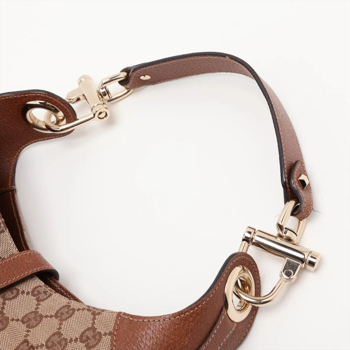 GG Canvas New Jackie Canvas x Leather Shoulder Bag Beige x Brown 120838 — view 5