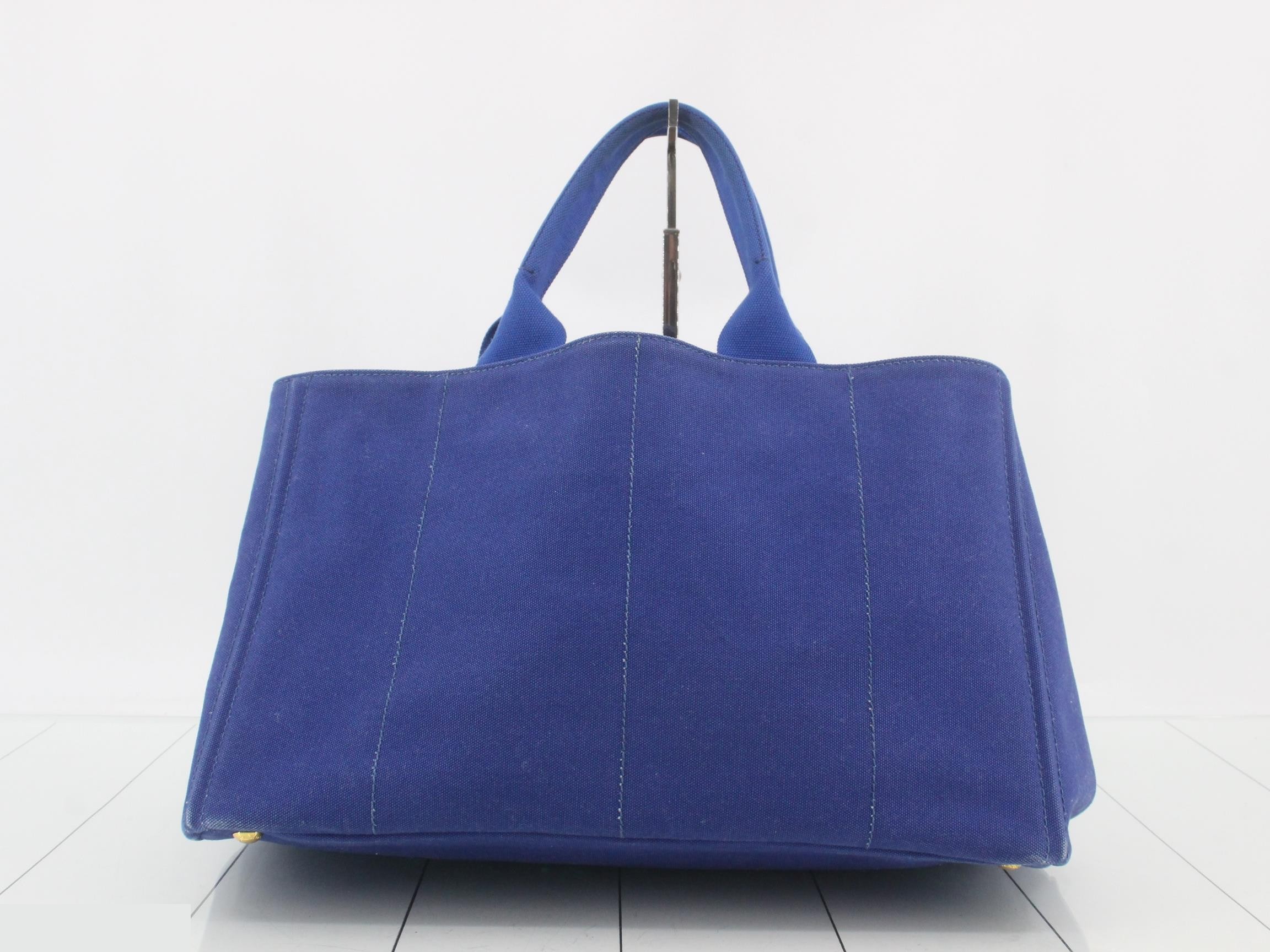 Canapa Canvas Tote Bag, Blue — view 2