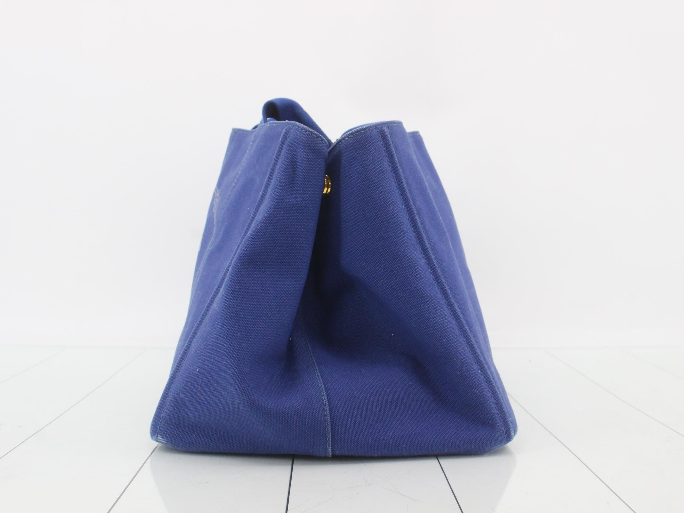 Canapa Canvas Tote Bag, Blue — view 3