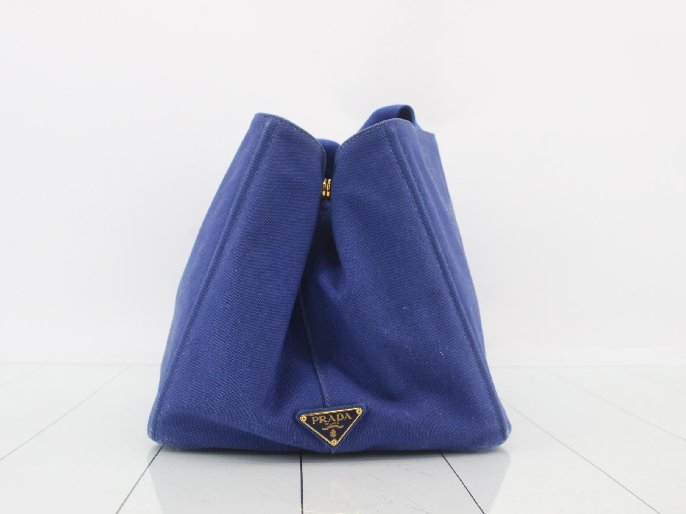 Canapa Canvas Tote Bag, Blue — view 4