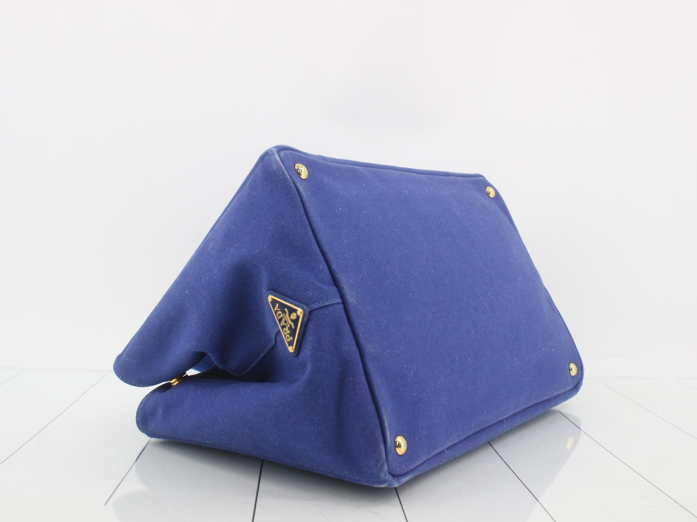 Canapa Canvas Tote Bag, Blue — view 5