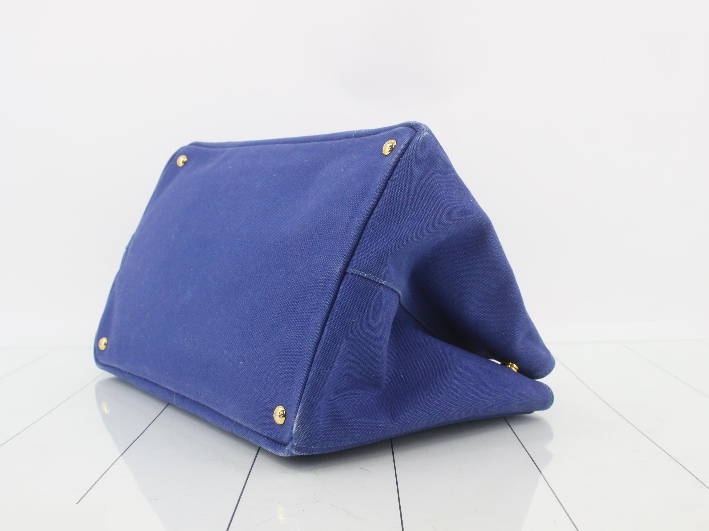 Canapa Canvas Tote Bag, Blue — view 6