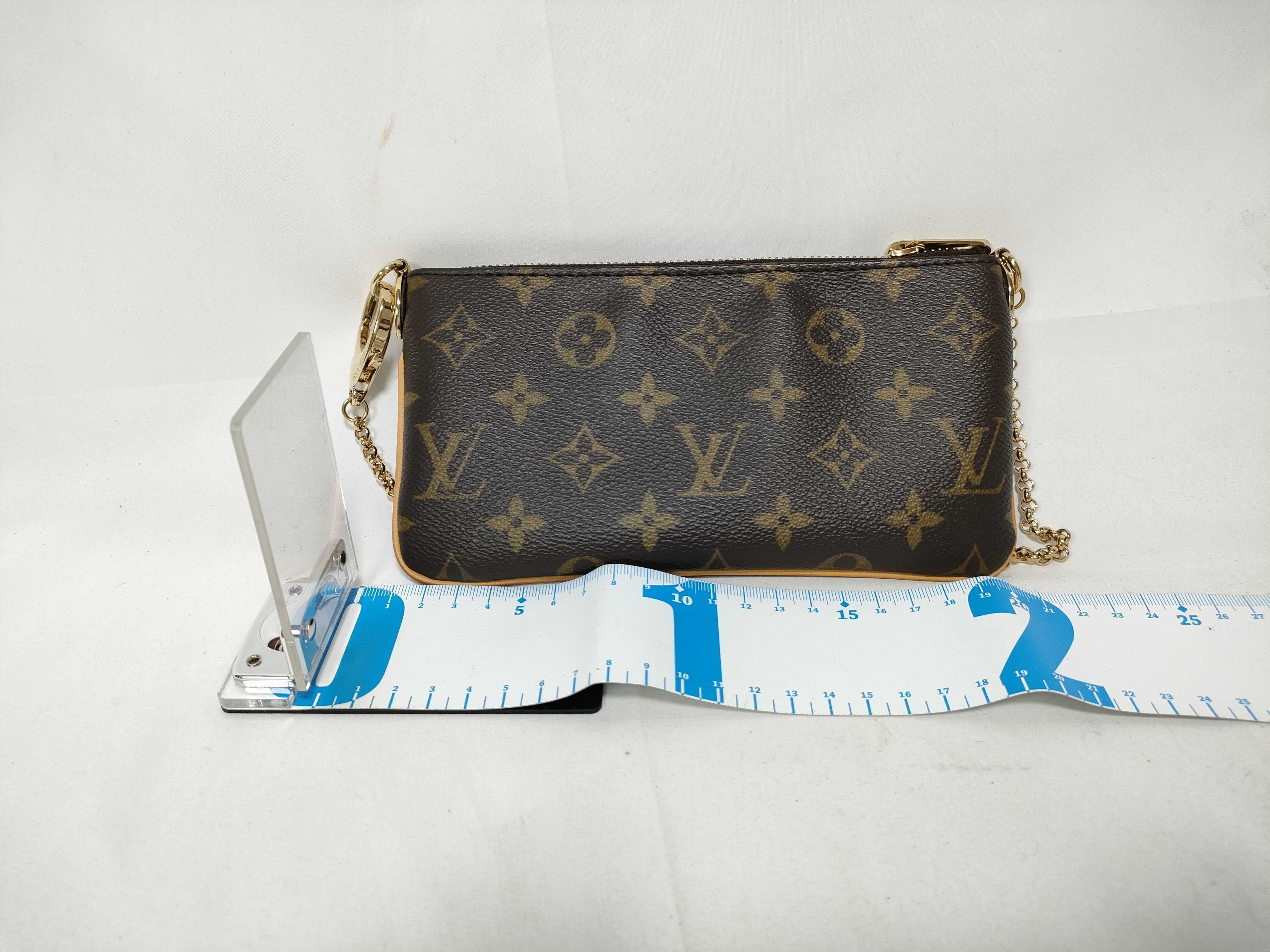 Monogram Louis Vuitton Chain Pouch Pochette Mira MM Monogram Handbag Pouch — view 2