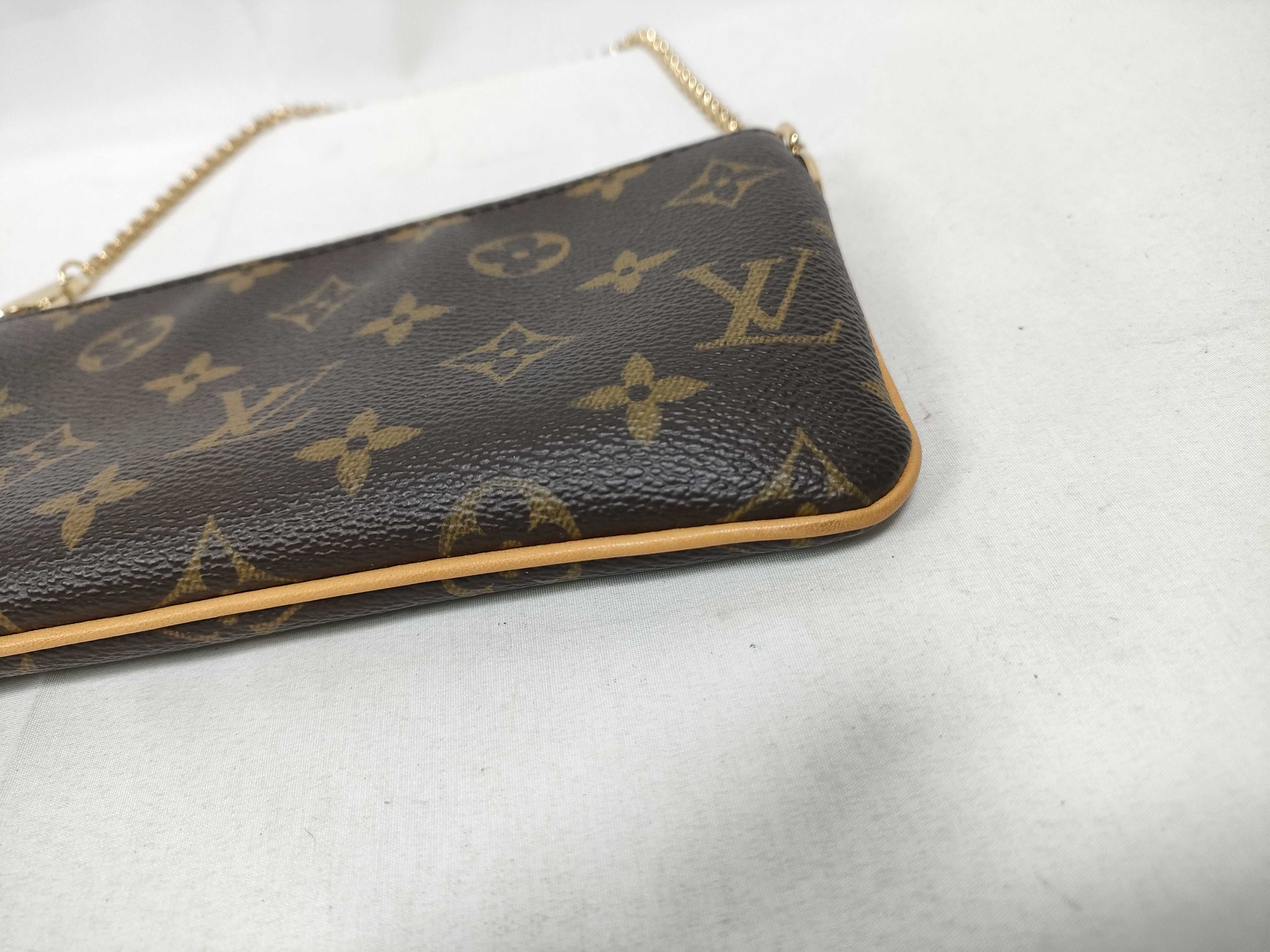 Monogram Louis Vuitton Chain Pouch Pochette Mira MM Monogram Handbag Pouch — view 4